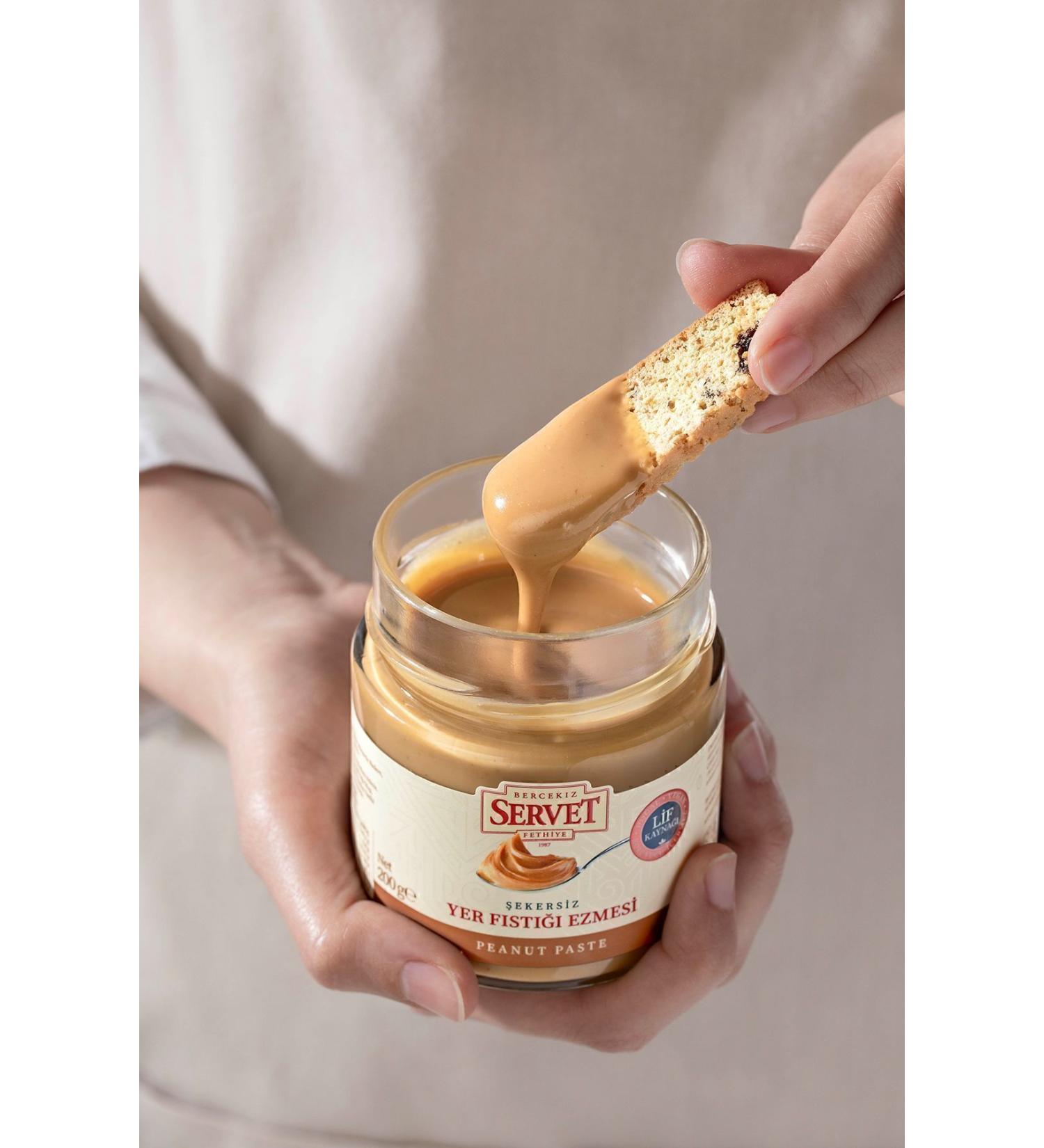 BERCEKIZ SERVET CONFECTIONERY No Sugar Added 0 Peanut Butter 200 gr