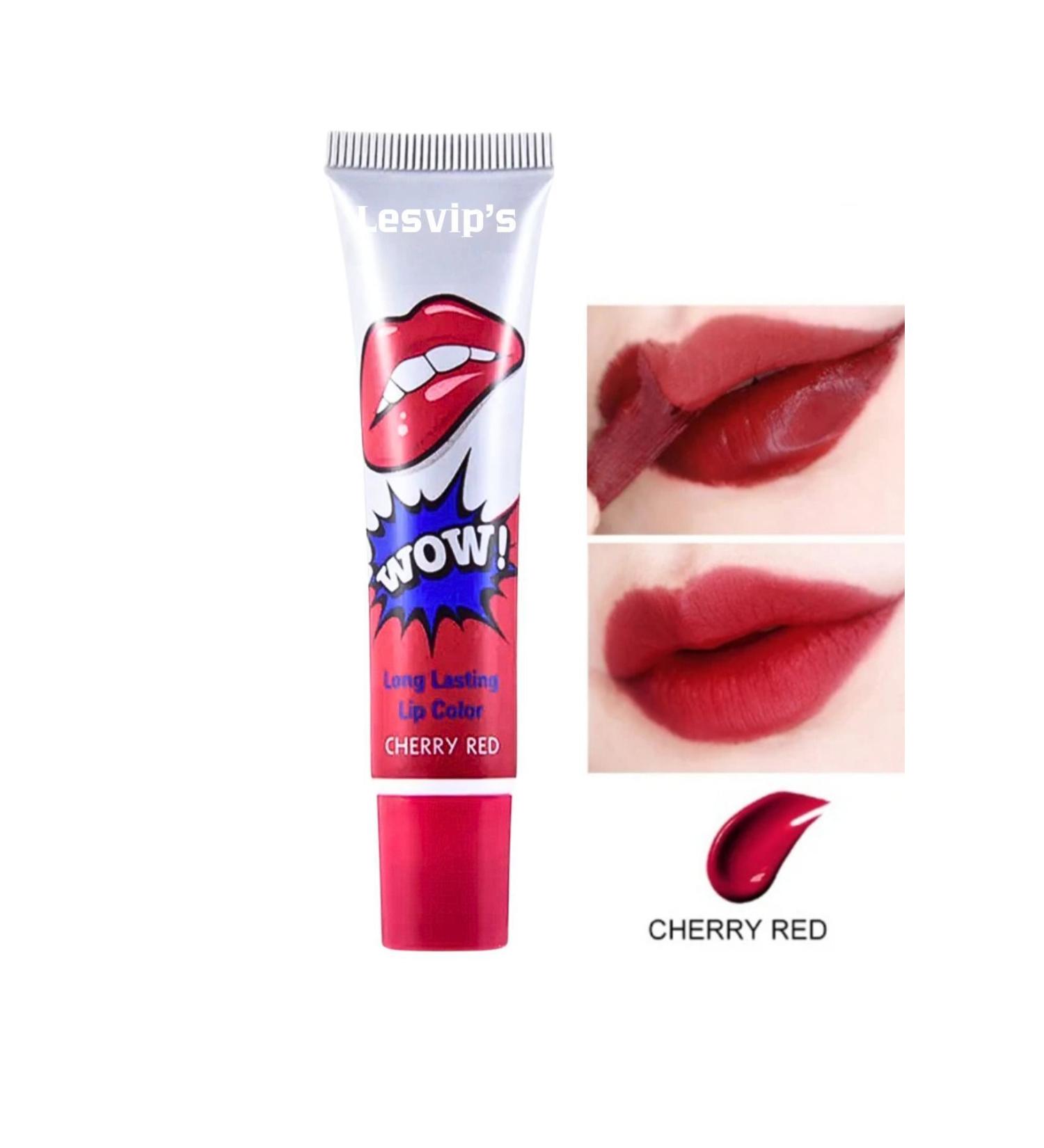 Lesvip's Waterproof Permanent Peelable Lipstick Cherry Red