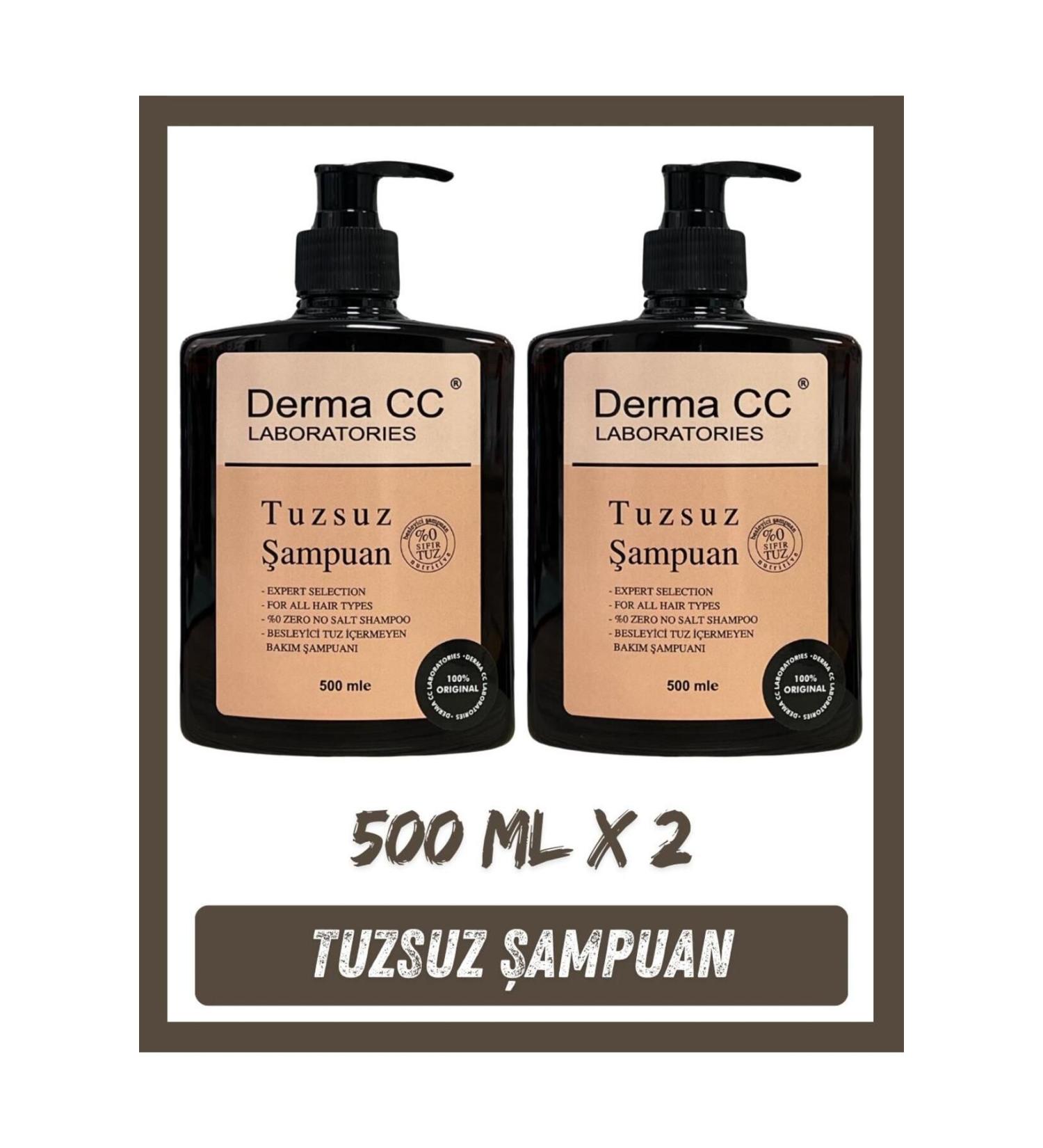 Derma CC LABORATORIES Salt-Free Shampoo 500 ml x 2 Pcs 0% Salt - Buy Online on GoSupps.com