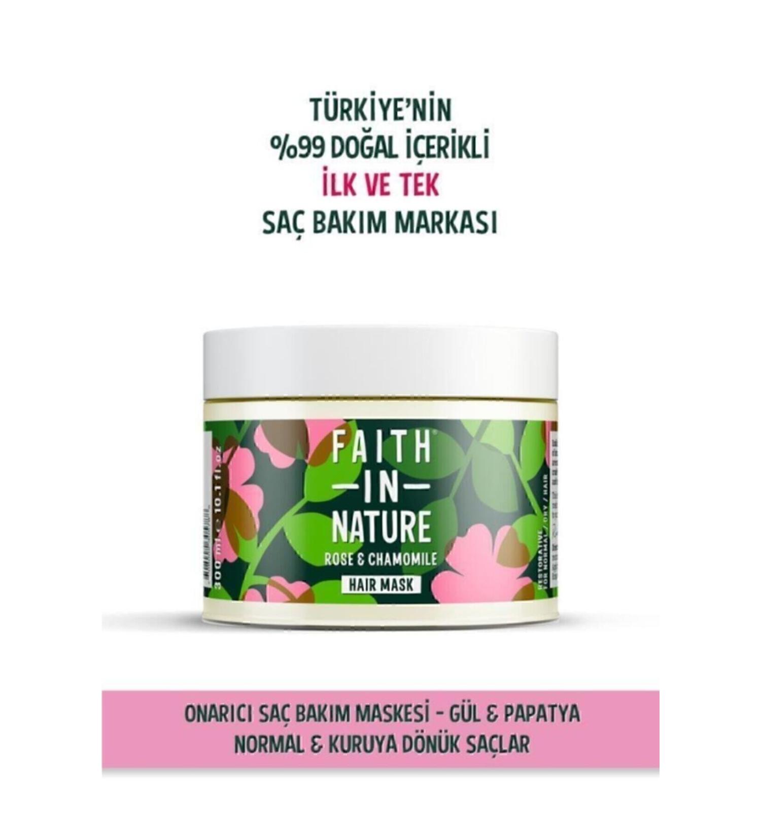 Faith In Nature Natural Repairing Hair Care Mask Rose & Chamomile For Normal & Dry Hair - Buy Online on GoSupps.com