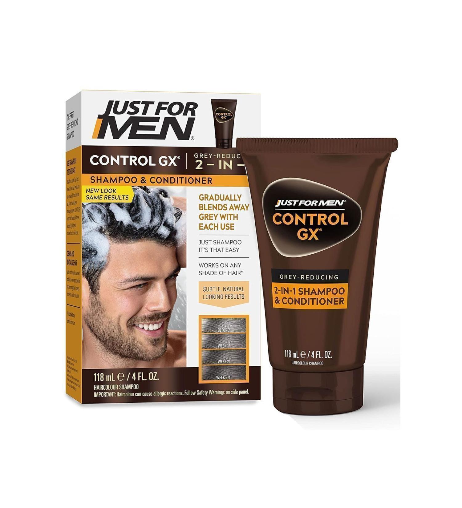 Just For Men Controlgx Grey Hair Darkening 2in1 Shampoo 118ml - Buy Online on GoSupps.com