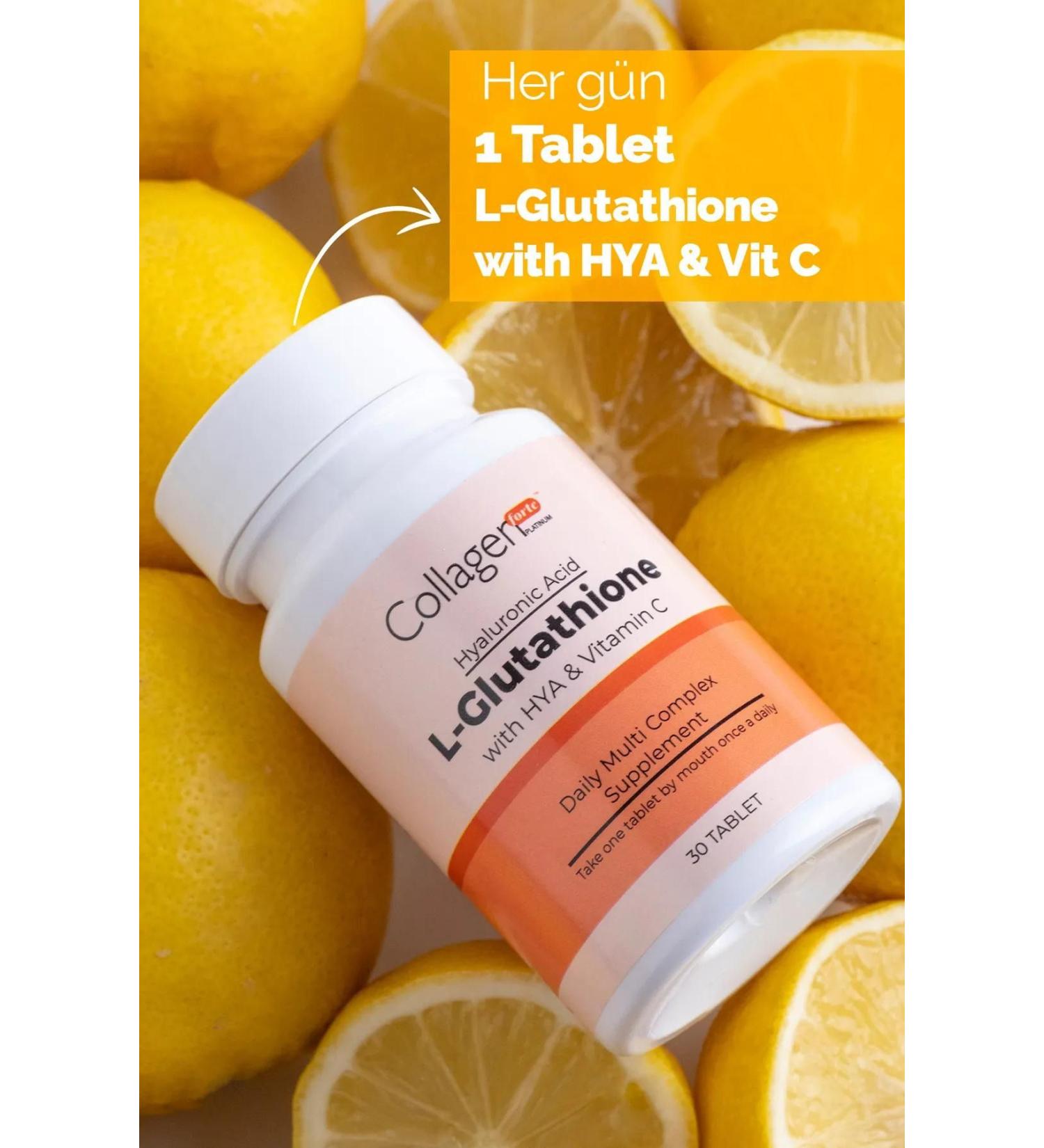 Collagen Forte Platinum Collagen L-Glutathione Hyaluronic Acid & Vitamin C - Buy Online on GoSupps.com