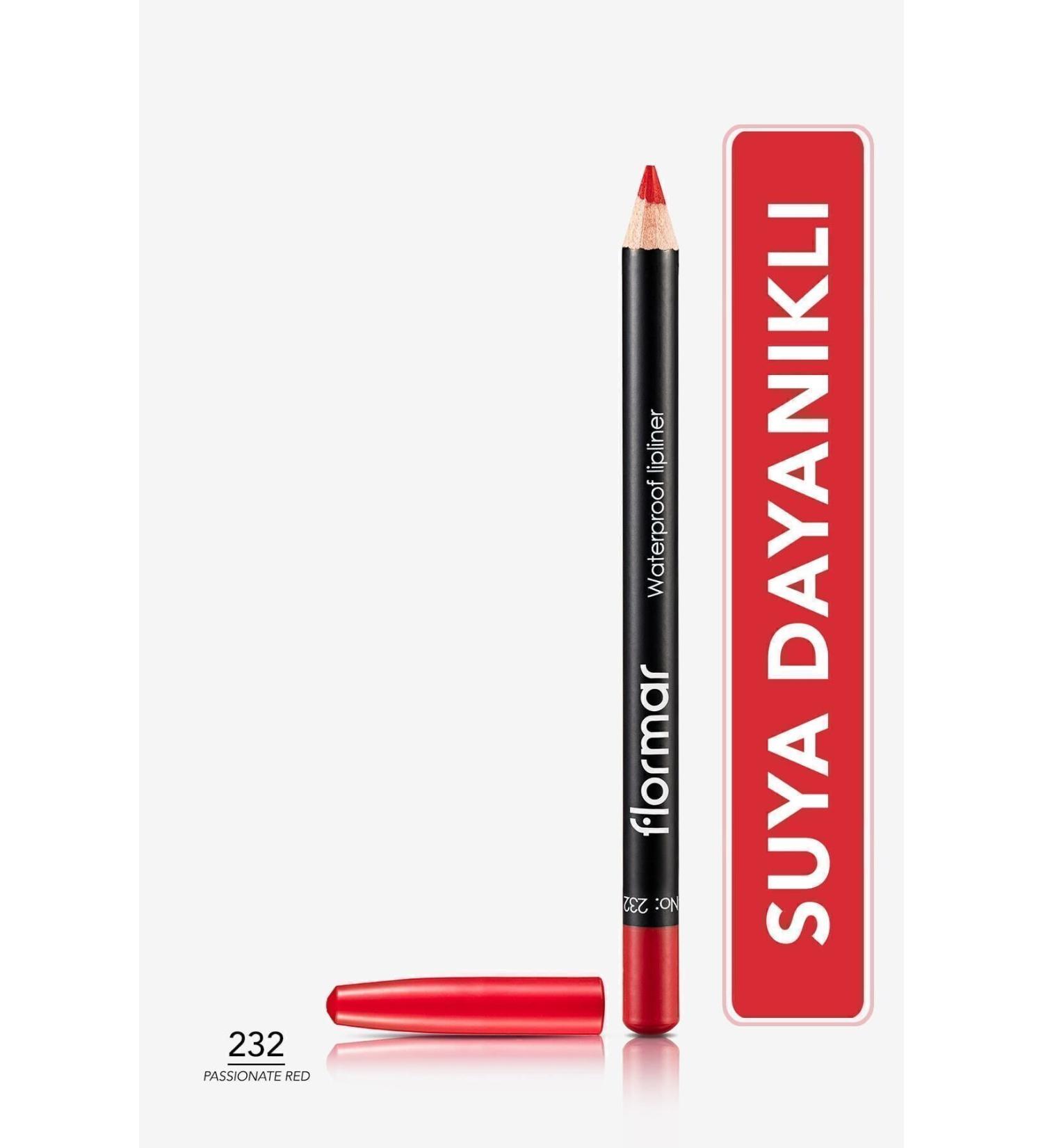 Flormar Lip Pencil - Waterproof Lipliner 232 Passionate Red 8690604127658 - Buy Online on GoSupps.com
