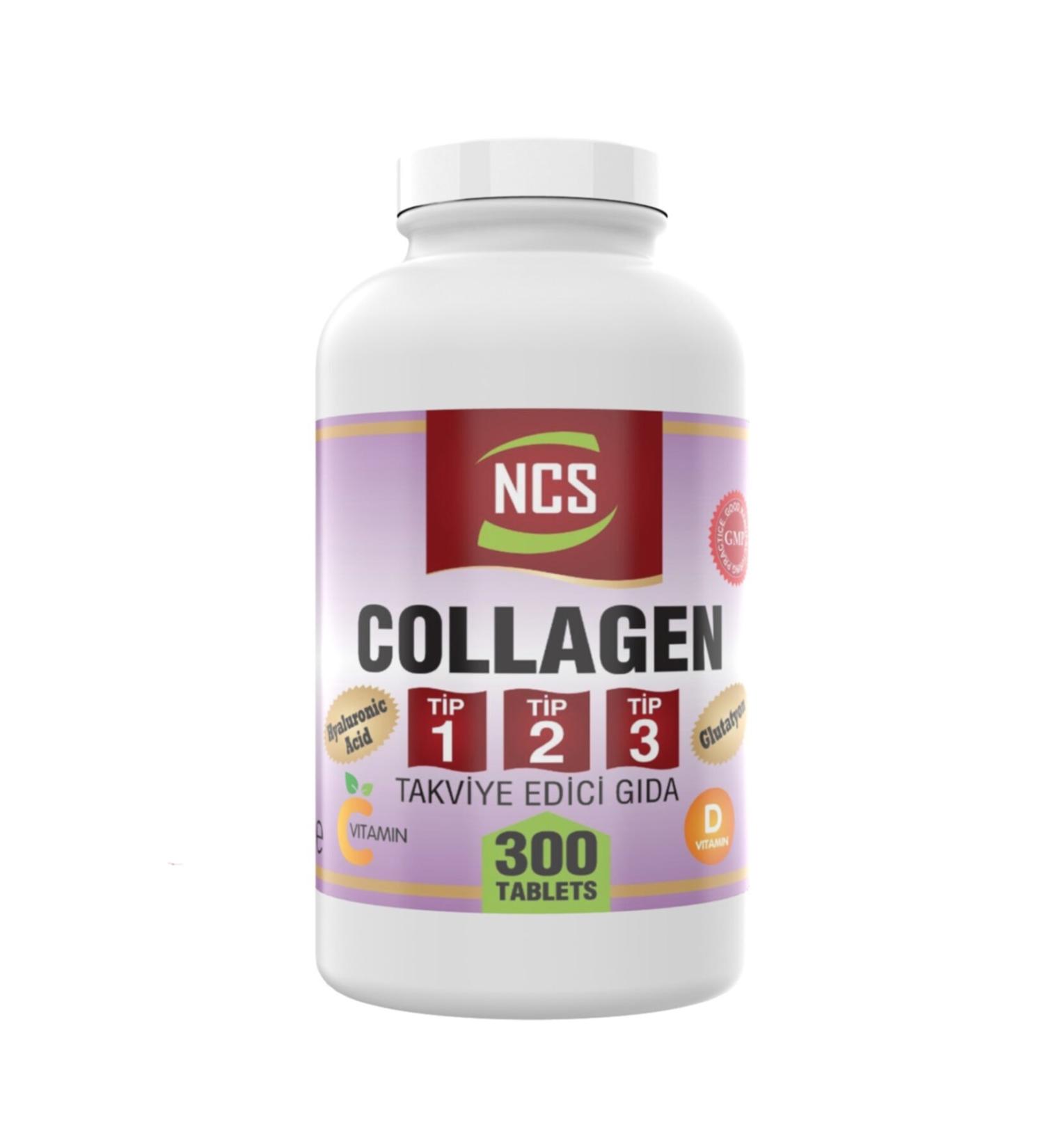 Ncs Collagen Type 1-2-3 Glutathione 300 Tablets Collagen 1000 mg Vitamin D