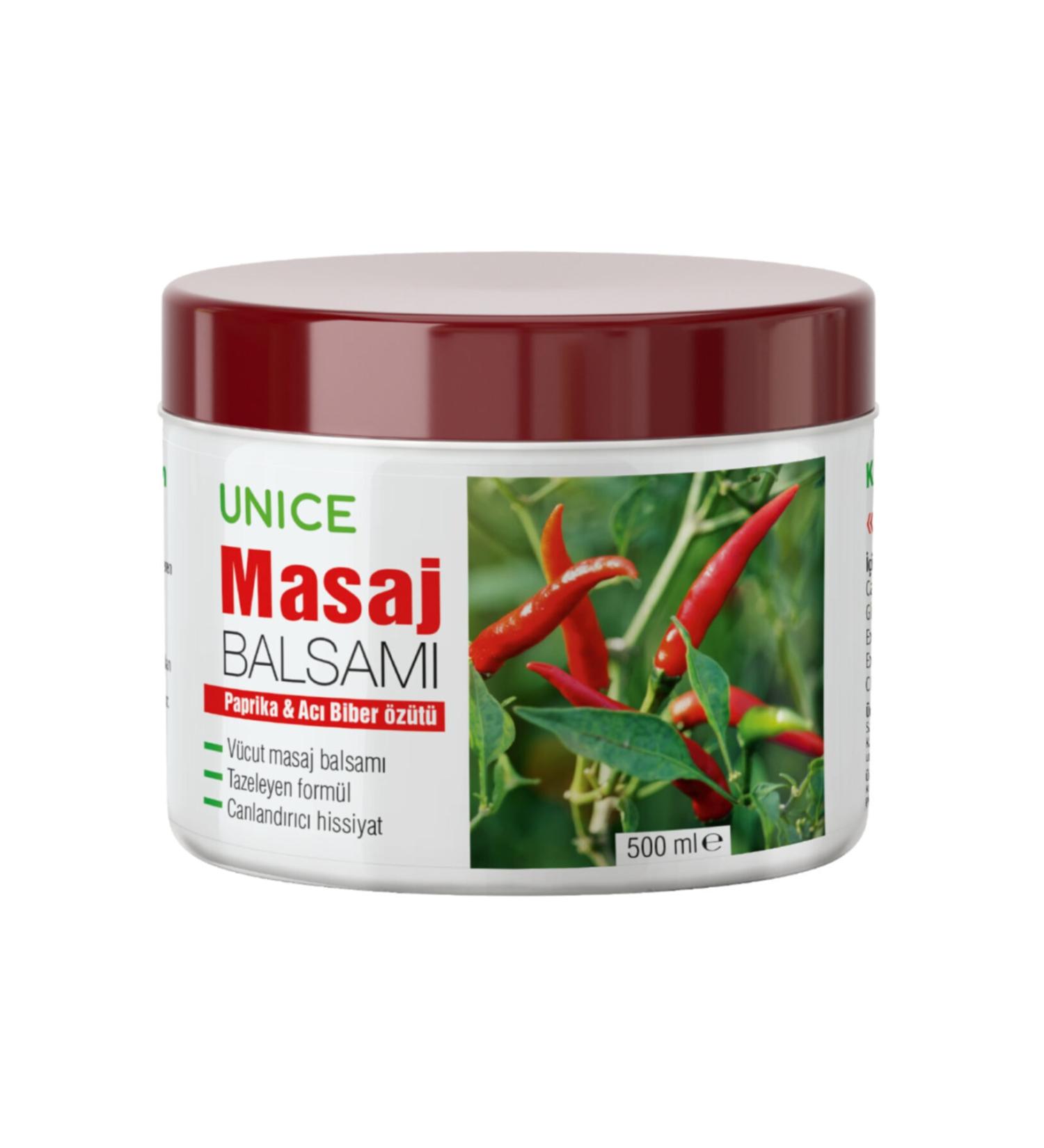 Unice Cosmetics Unice Red Pepper and Hot Pepper Extract Balsam 500 Ml