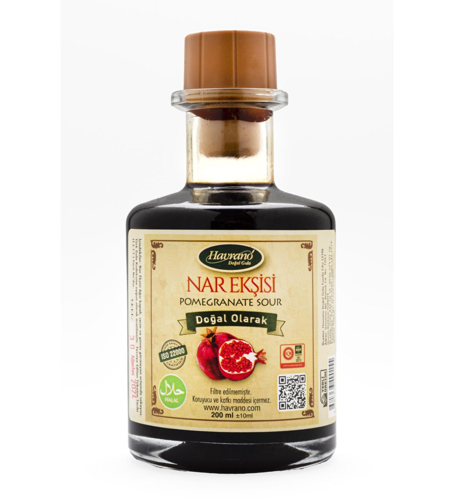 Havrano 0 Natural Pomegranate Syrup 200 Ml