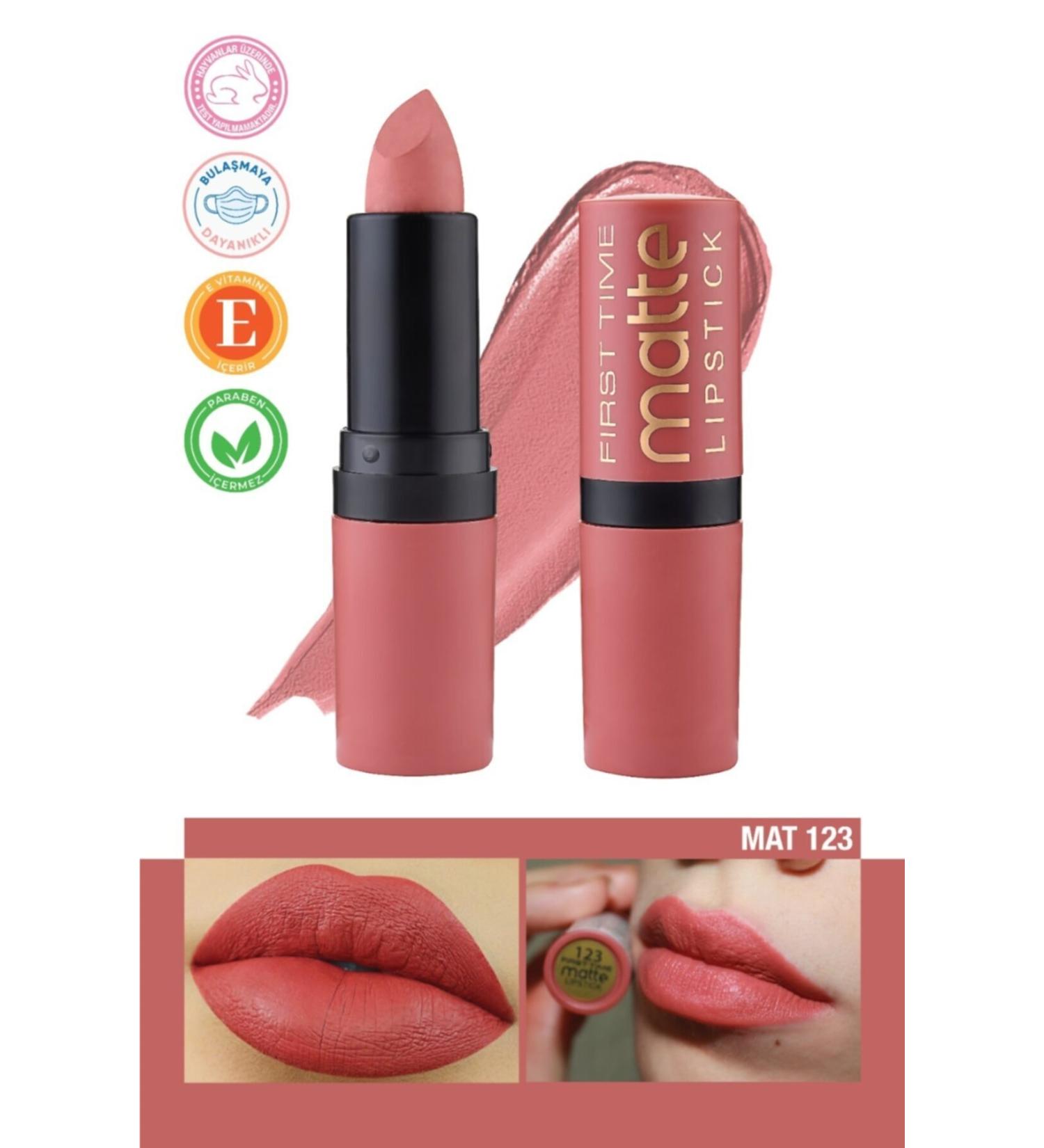 First Time First Time Rich Matte Lipstick - 123 - Buy Online on GoSupps.com