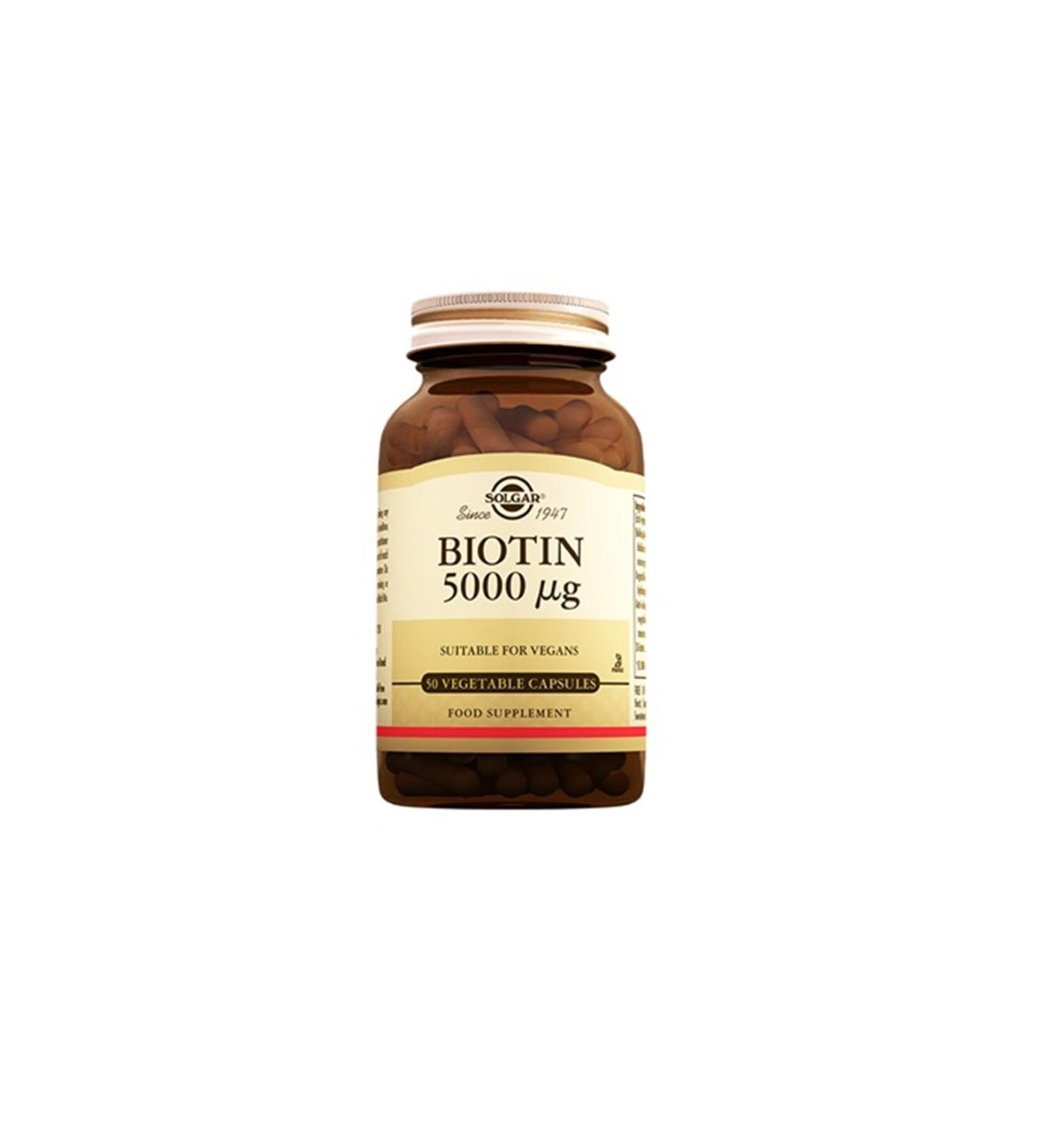 Solgar Biotin 5000 Mcg 50 Capsules
