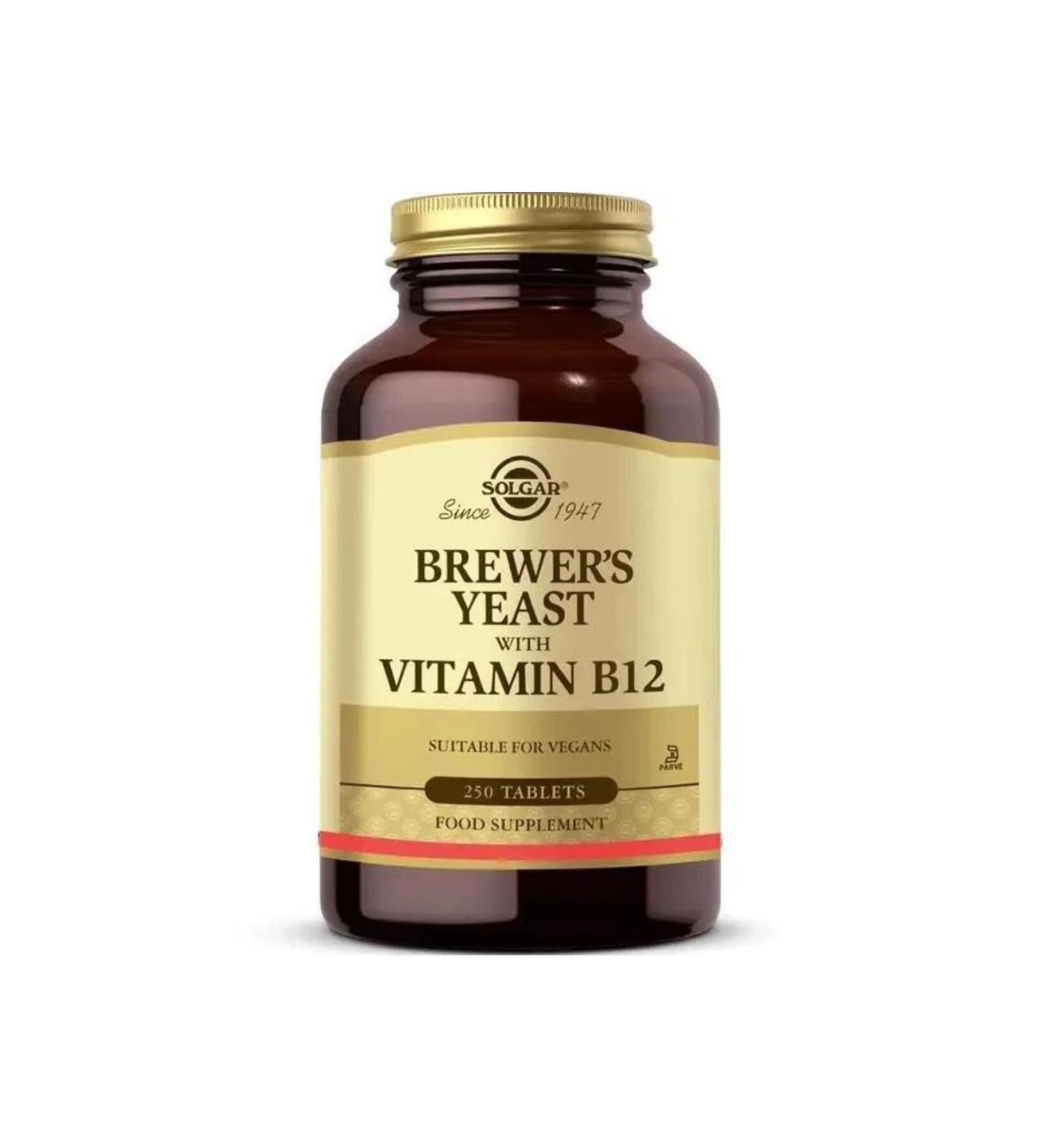 Solgar Brewers Yeast With Vitamin B12 250 Tablets
