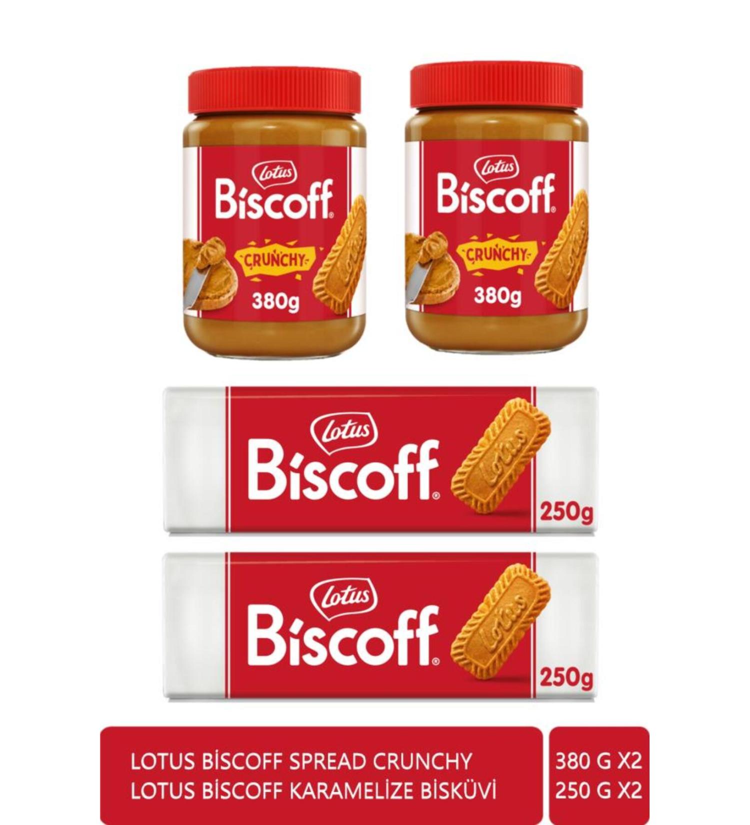 Lotus Biscoff 250 gr. X 2 Pieces Biscoff Spread Crunchy 380 gr. X 2 Pieces - Buy Online on GoSupps.com