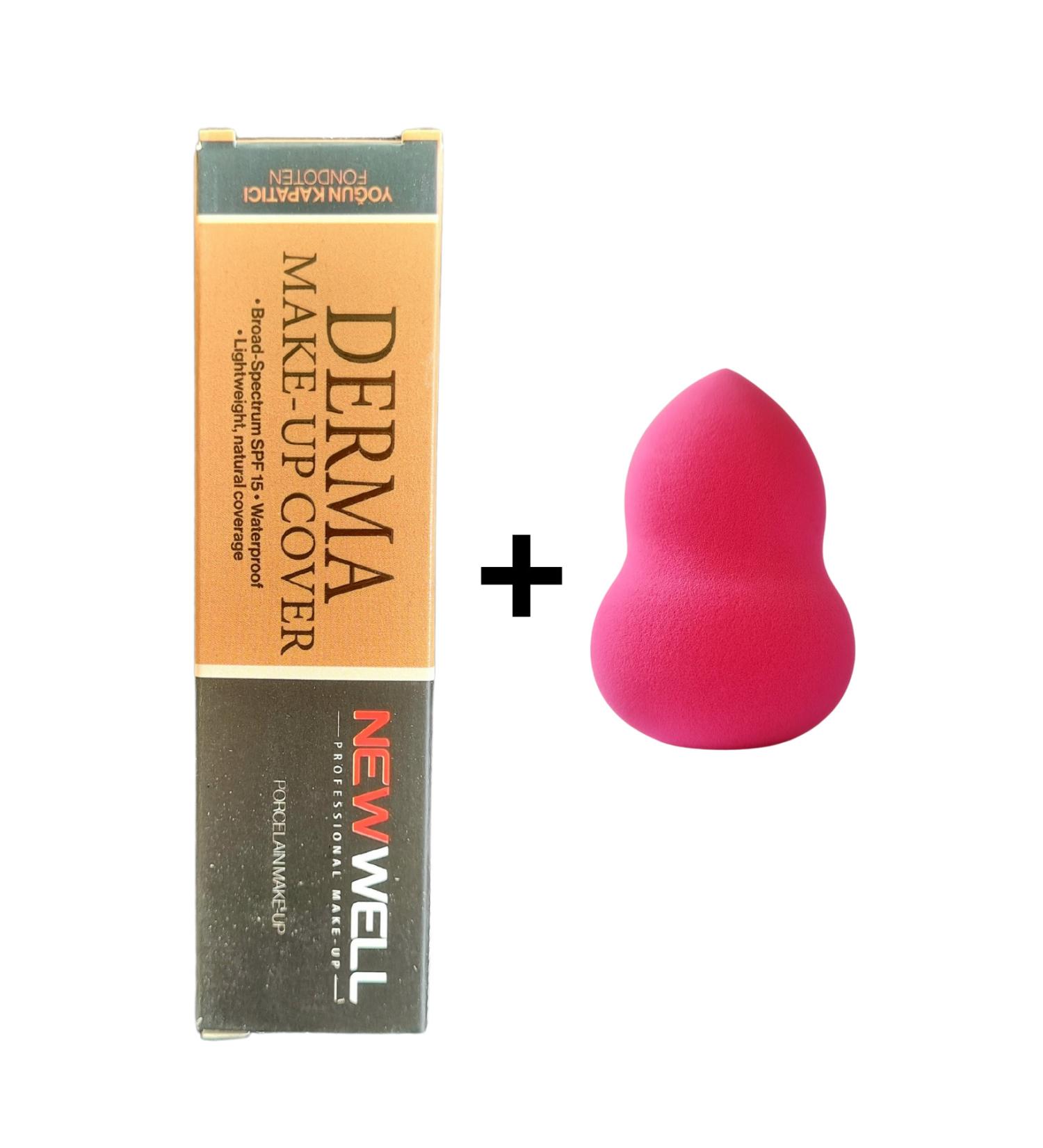 New Well Newwell Intensive Concealer Foundation 02 + Makeup Sponge