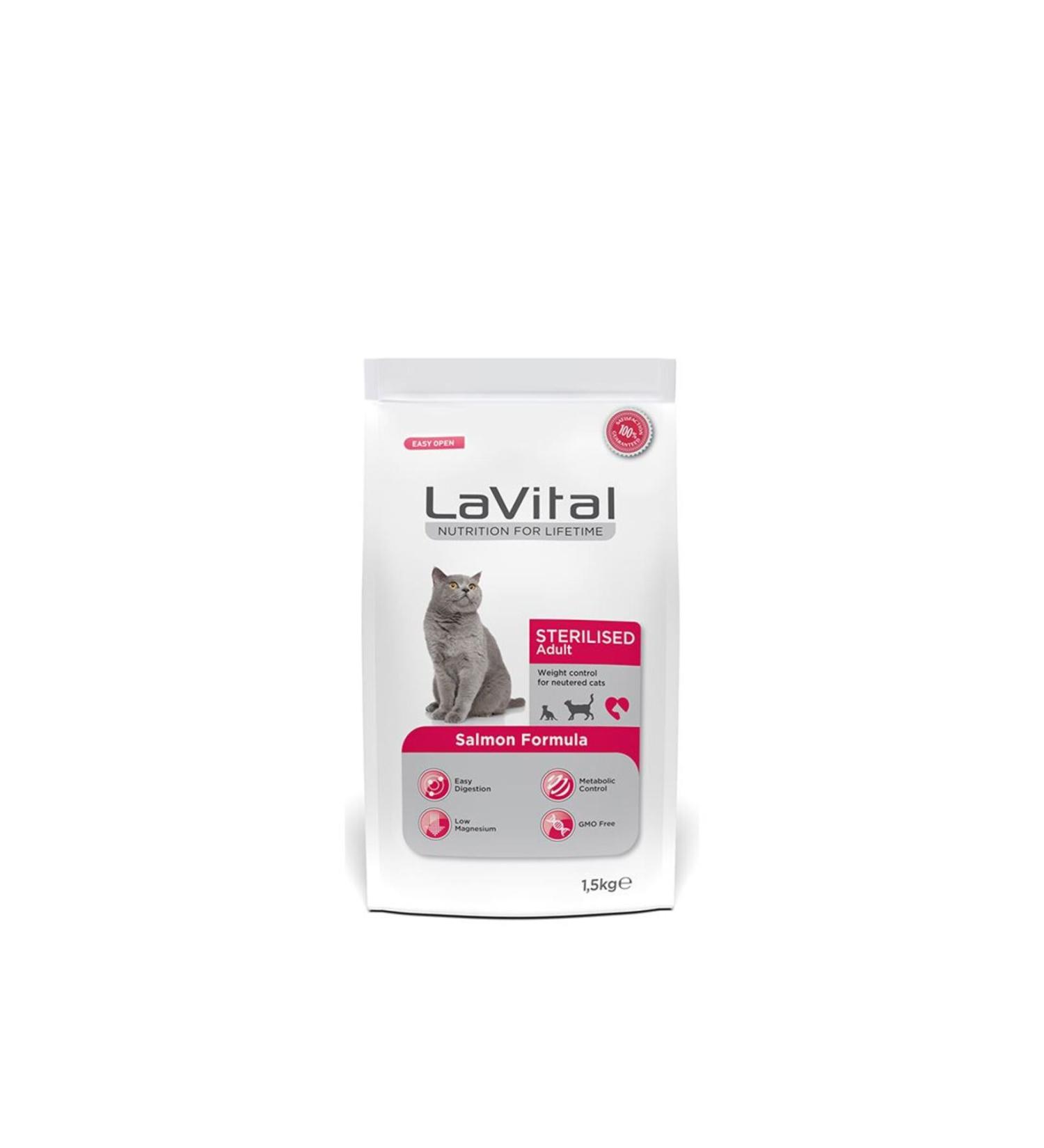 La Vital Lavital Sterilized Salmon Sterilized Cat Food 1.5 Kg