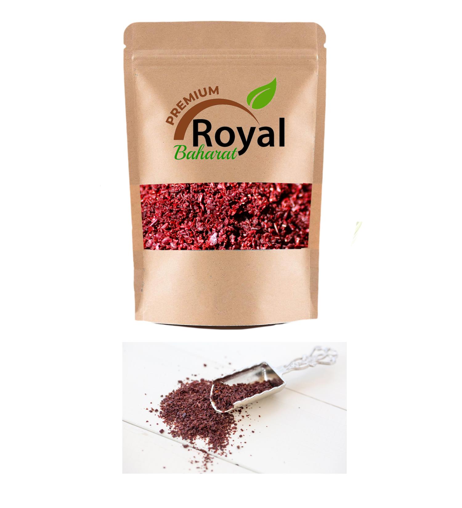 ROYAL SPICES Pure Sumac Deluxe Series Organic Delicious 250 Gr