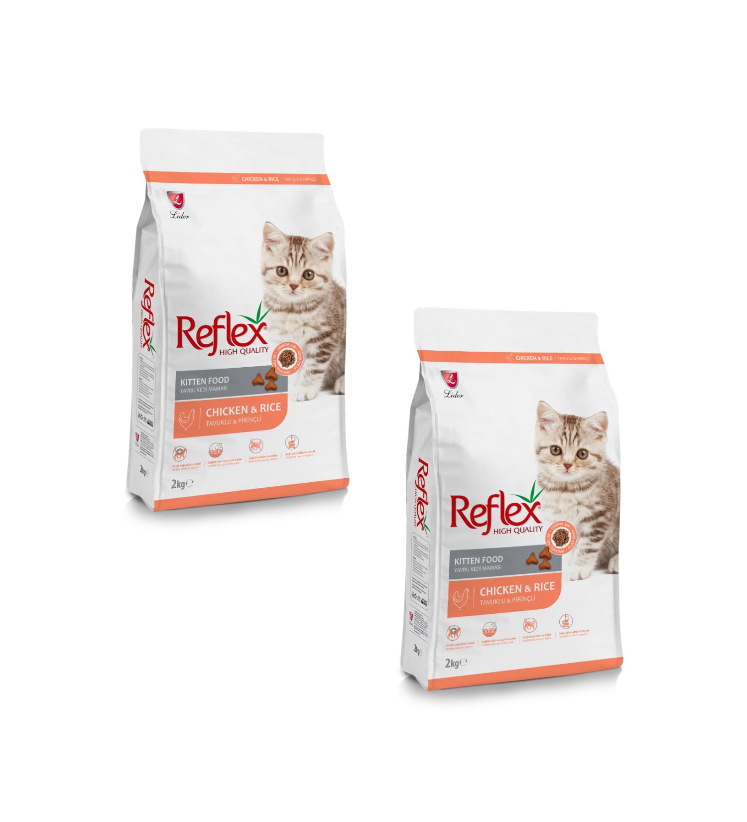 Reflex Kitten Chicken Rice Kitten Cat Food 2 Kg X 2 Pieces - Buy Online on GoSupps.com