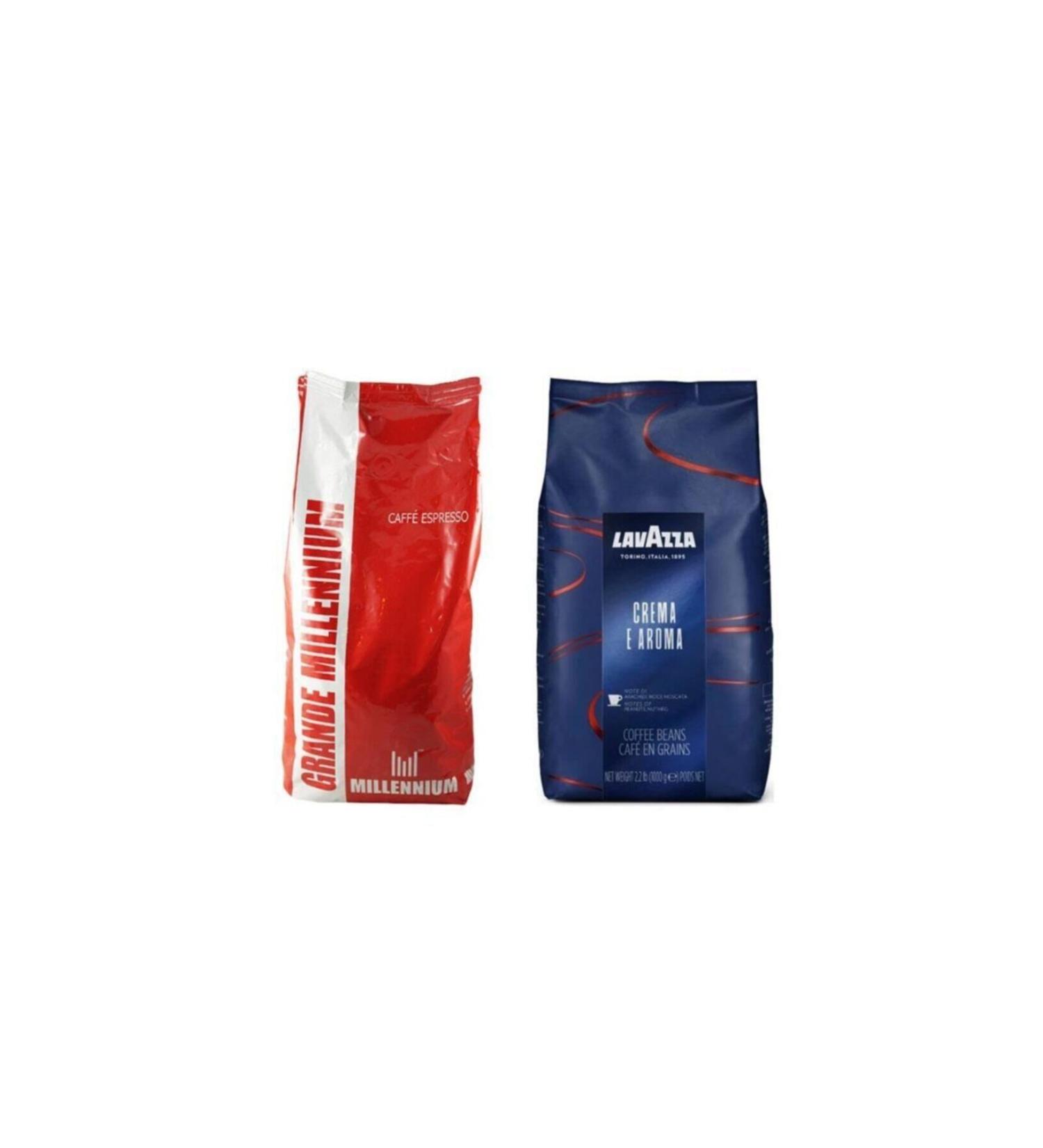LavAzza Espresso Crema E Aroma Bean Coffee 1 kg and Grande Millennium Bean Coffee 1 kg