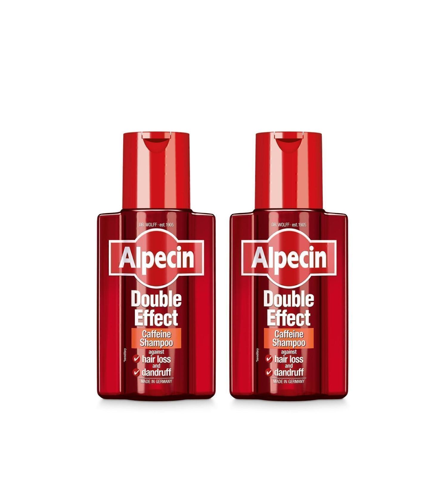Alpecin Double Effect - Caffeinated Anti-Hair Loss and Anti-Dandruff Shampoo X2 - Buy Online on GoSupps.com