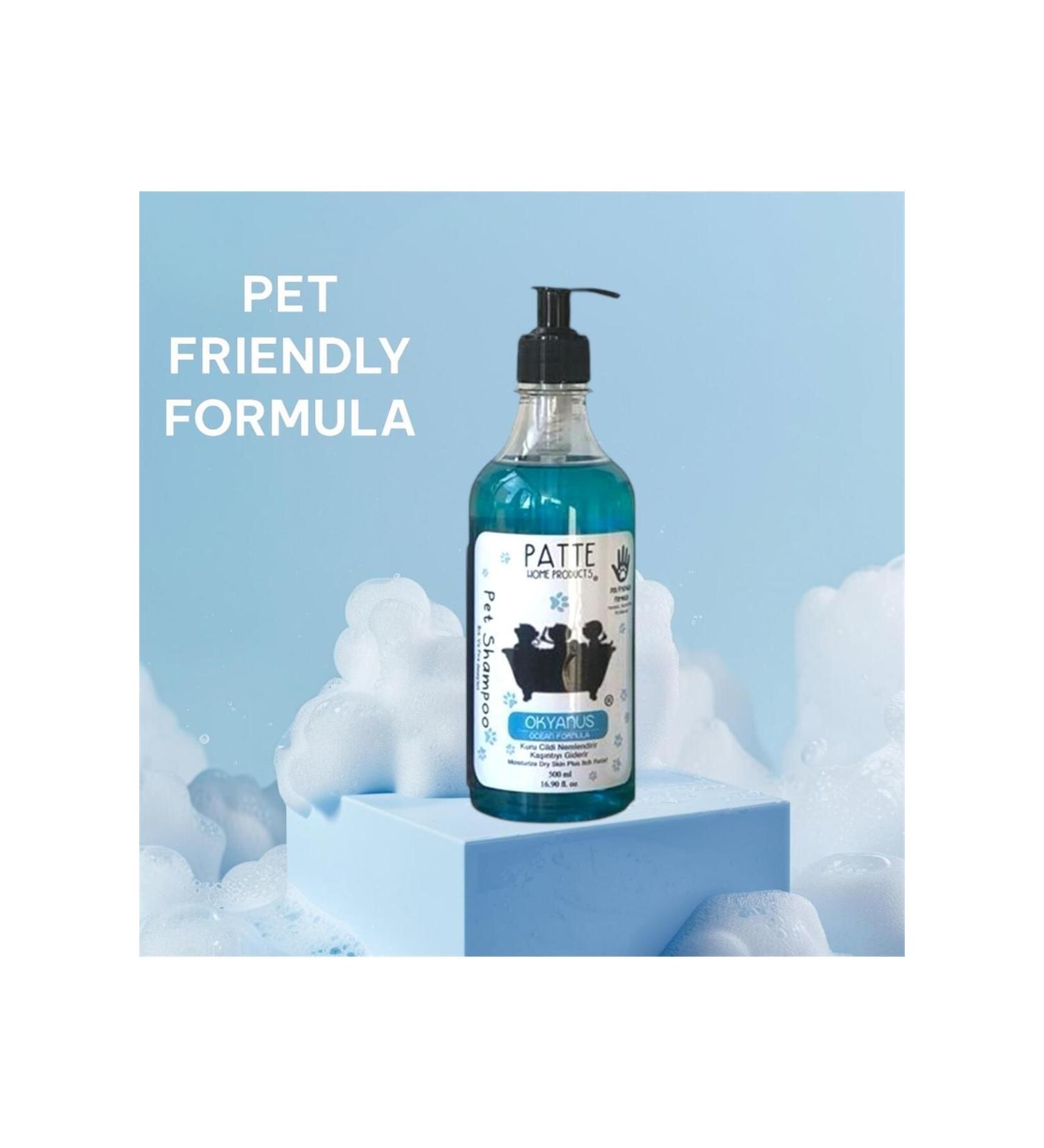 Patte Home Products Cat & Dog Shampoo 500 ml Ocean Scented - Buy Online on GoSupps.com