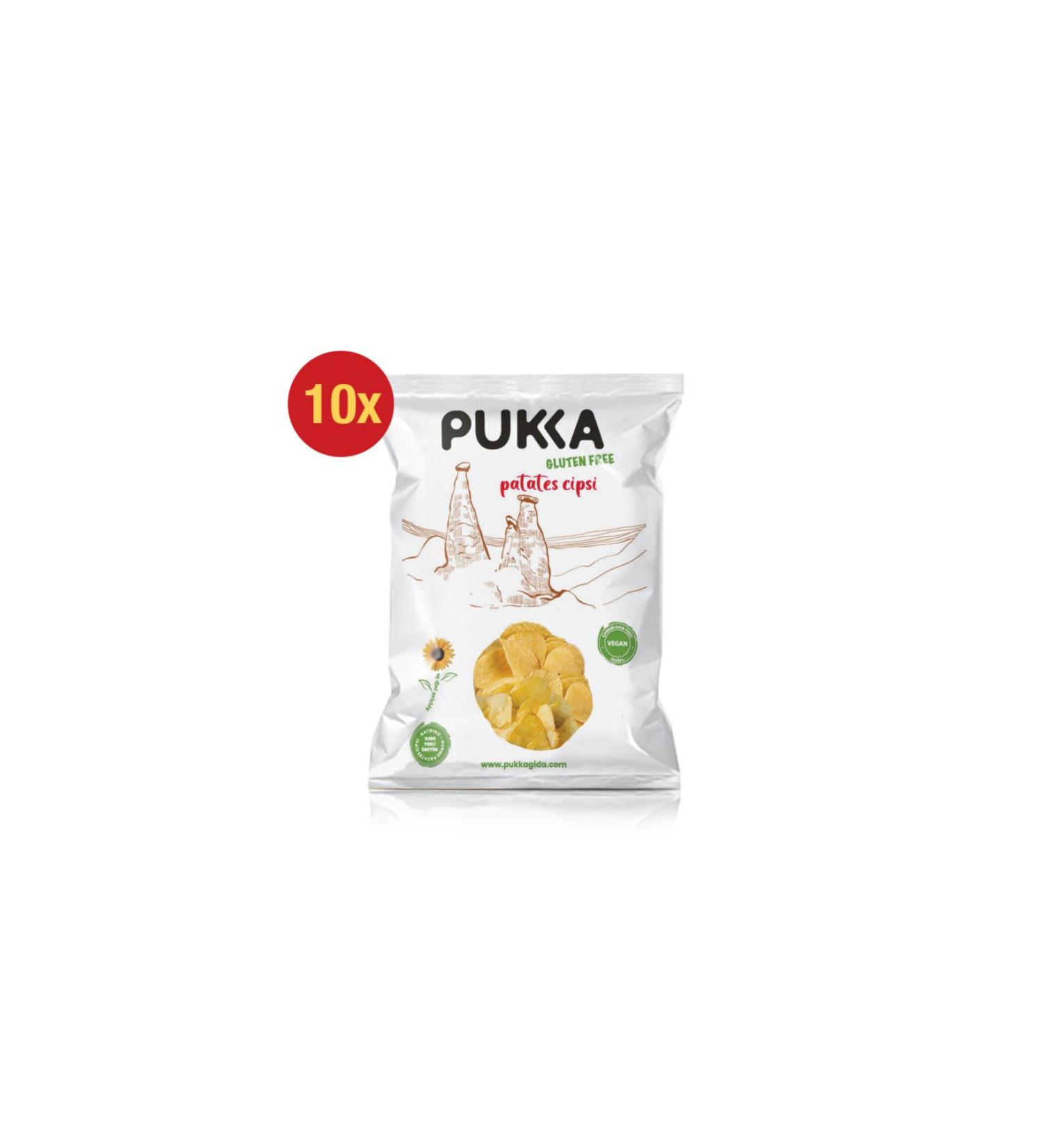 Pukka Food Gluten Free Natural Potato Chips Pack of 10