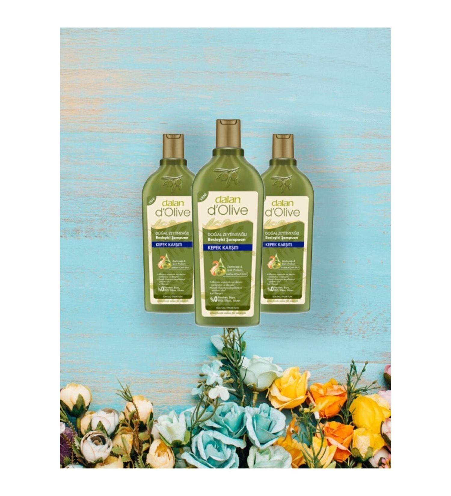 Dalan D'olive Anti-Dandruff Olive Oil Shampoo 400ml X 3 Pieces