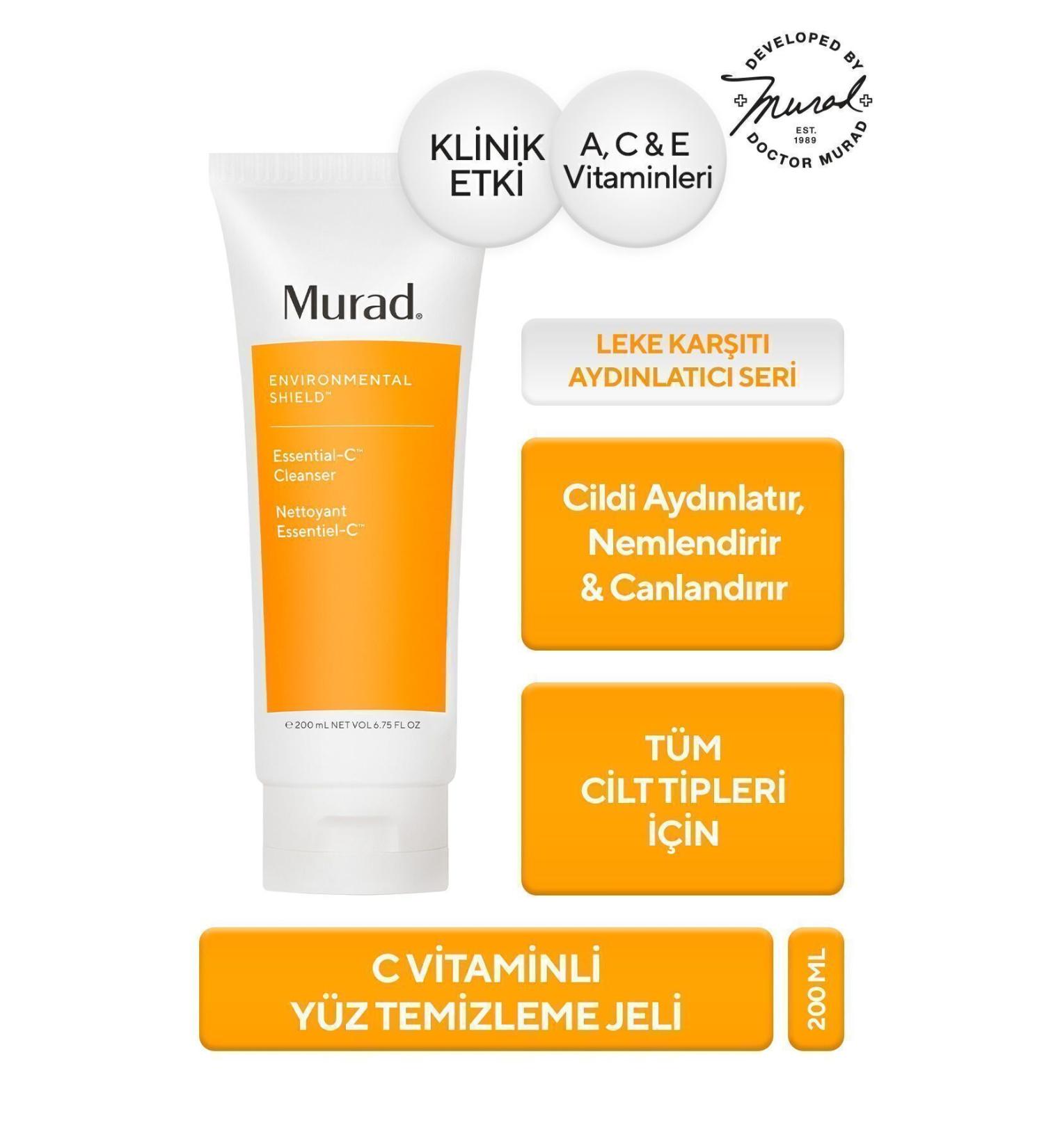 Murad Essential C Cleanser Vitamin C Facial Cleansing Gel 200 ml - Buy Online on GoSupps.com