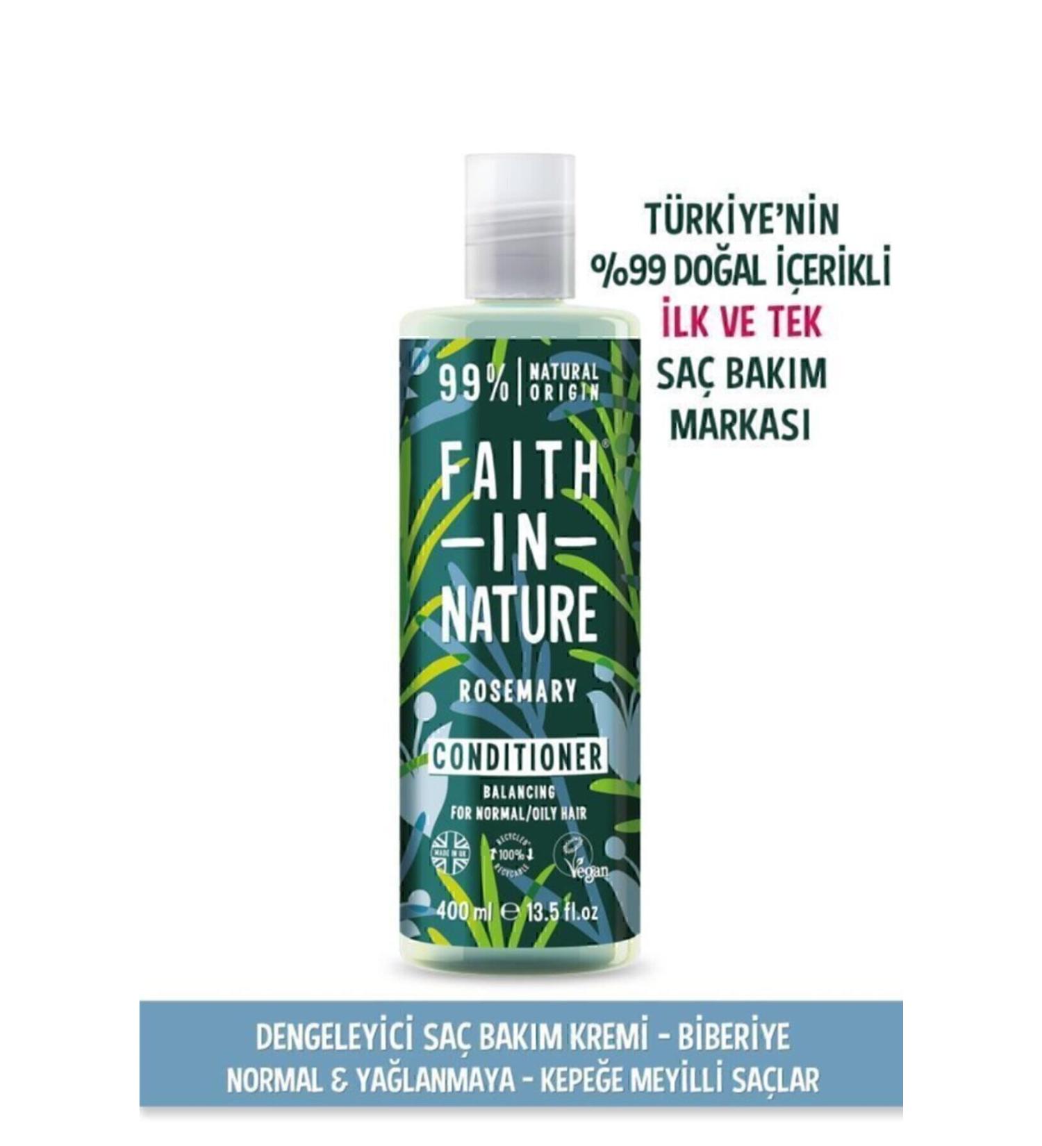 Faith In Nature Natural Balancing Hair Care Conditioner Rosemary For Normal & Oily Hair Prone to Dandruff - Buy Online on GoSupps.com