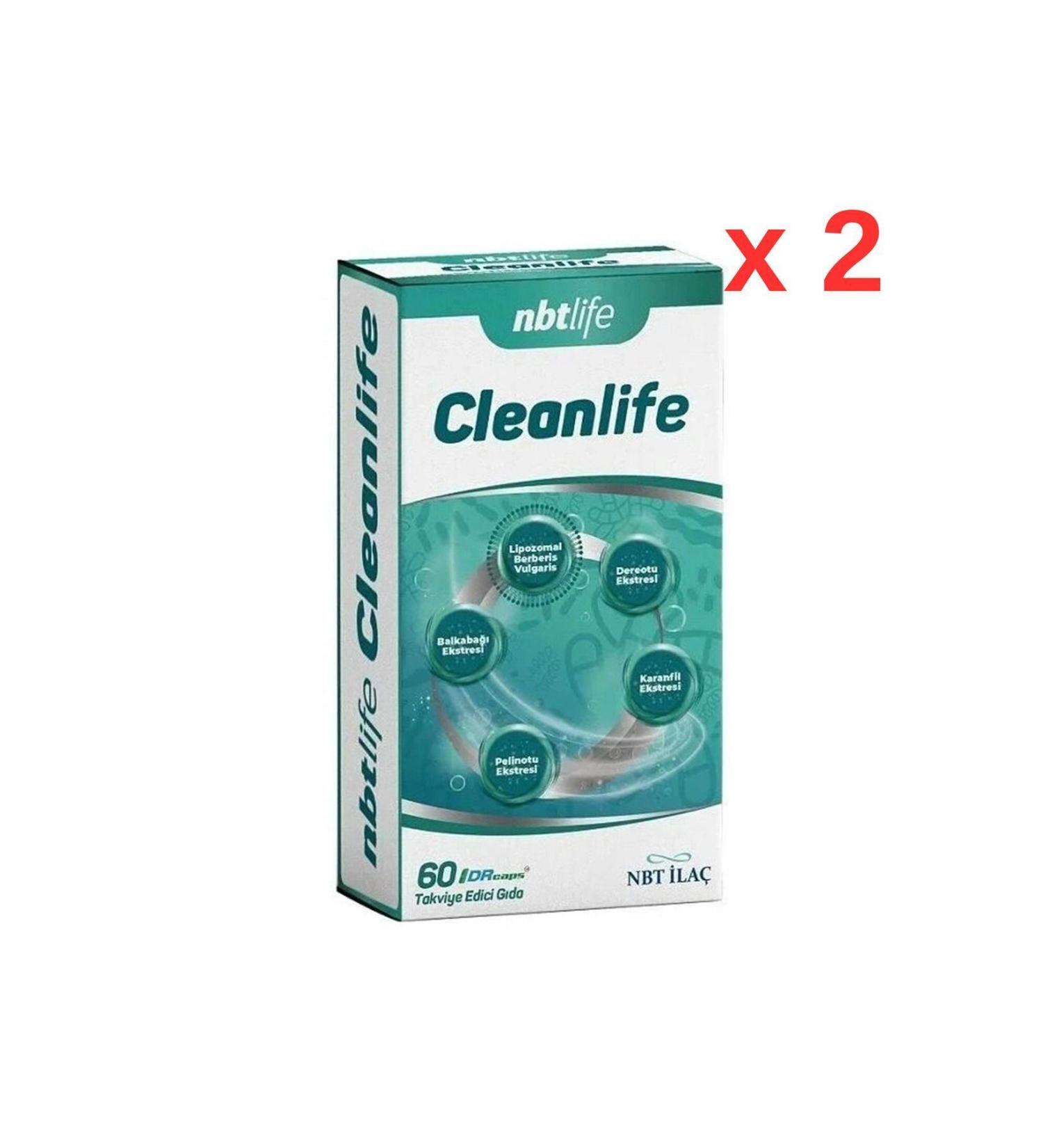 Nbt la Nbt Life Cleanlife 60 Capsules - 2 Pieces