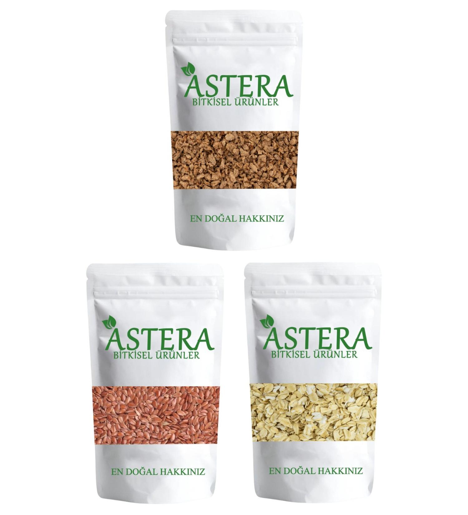 ASTERA Athlete Protein Set (500 gr Soy Minced Meat + 500 gr Flaxseed + 500 gr Oatmeal)