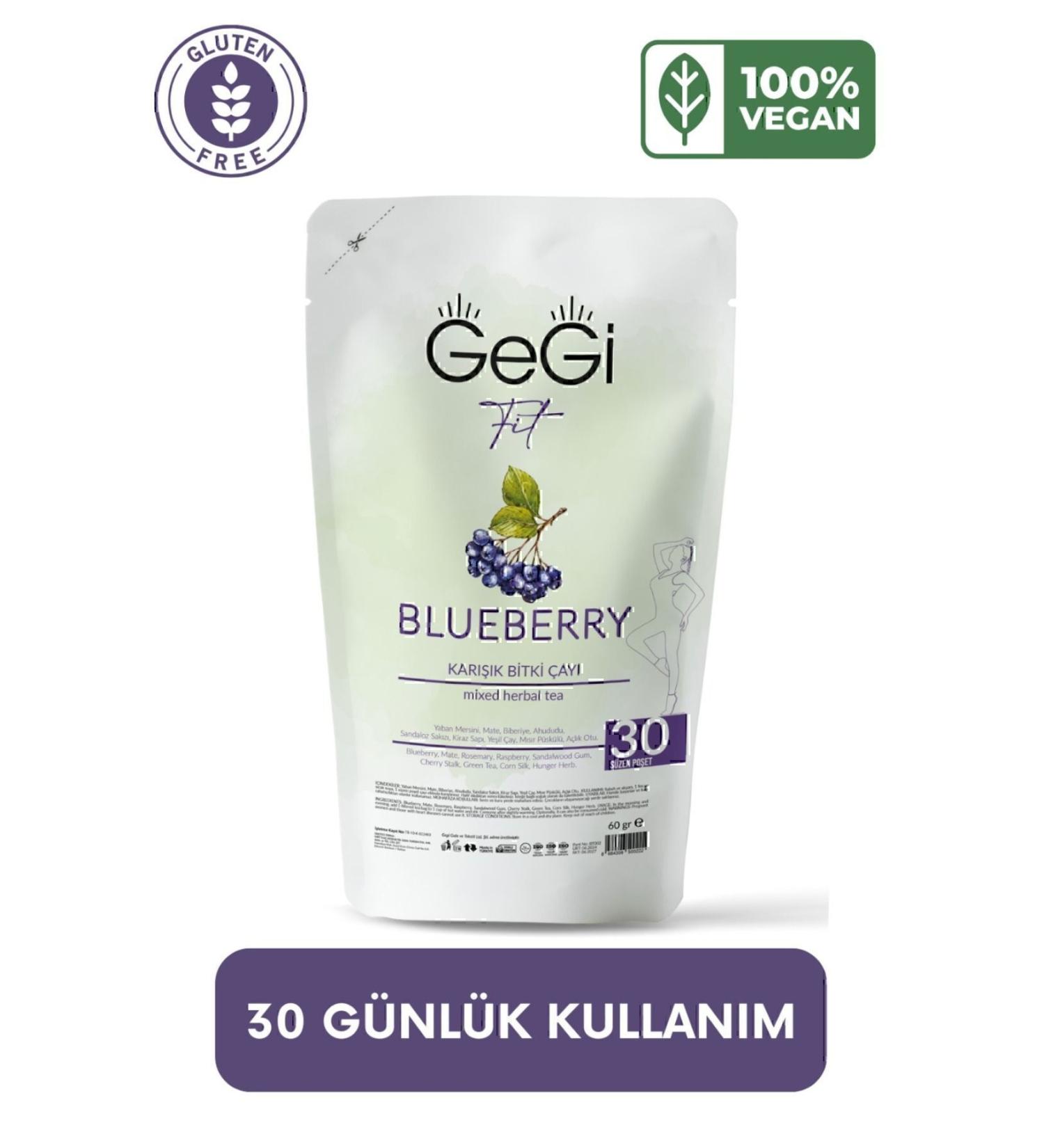 GEGI Slimming Weight Loss Helping Blueberry Detox Form Tea Tea Diet 1 Month Package - Buy Online on GoSupps.com