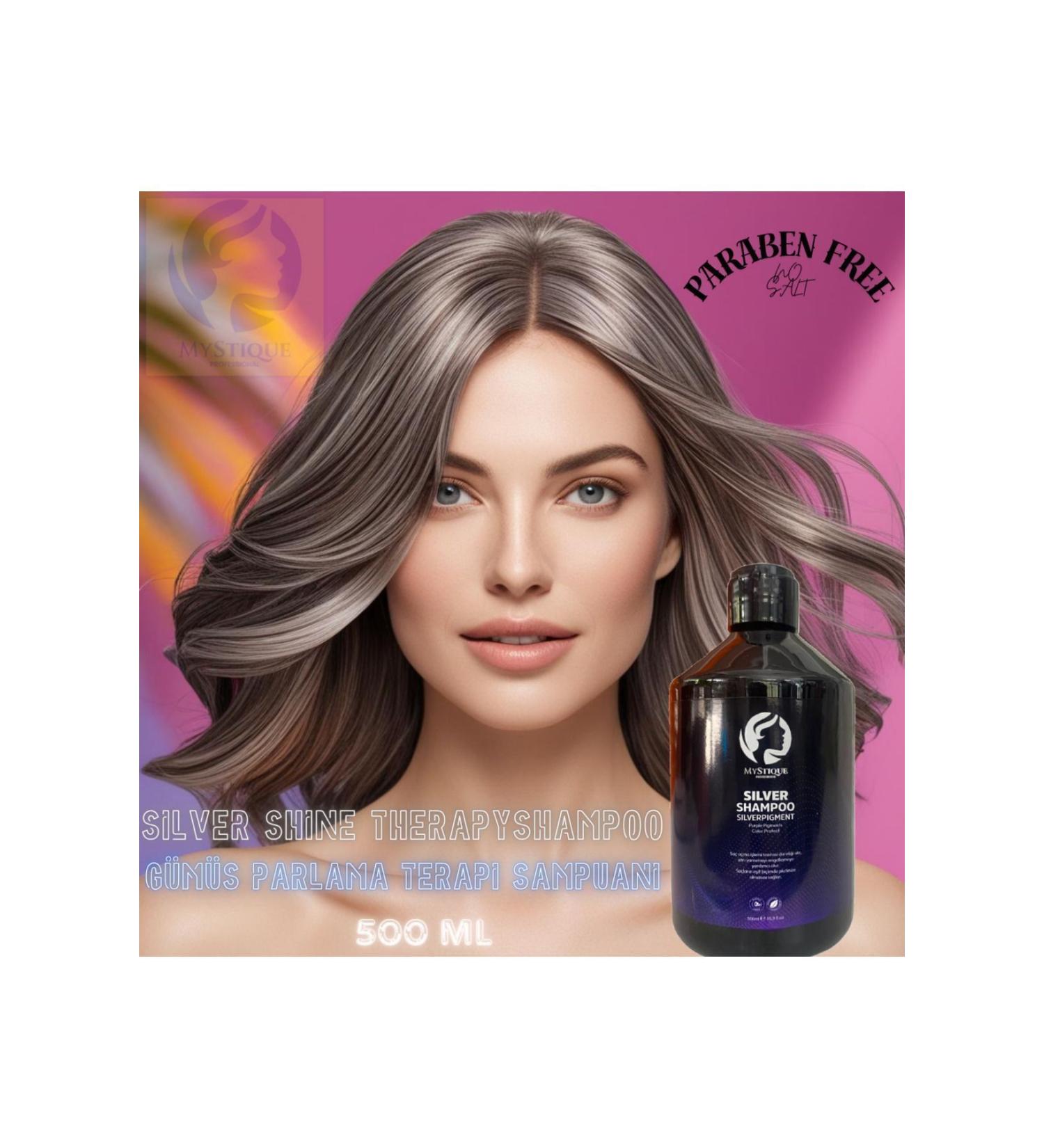 Mystique Silver Shine Therapy Anti-Orange Darkening Purple Shampoo Salt-Free Paraben-Free 500ml - Buy Online on GoSupps.com