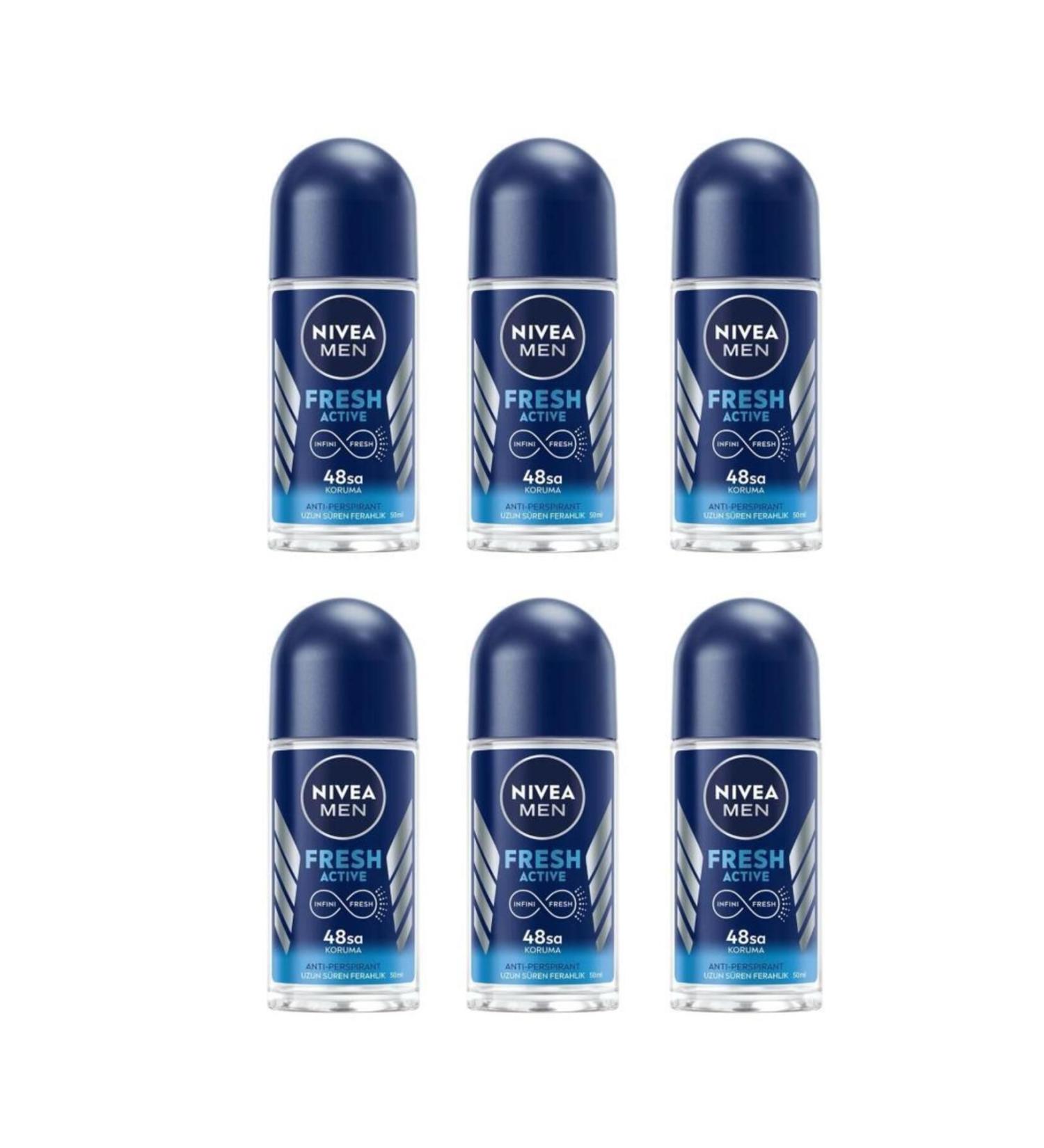 NIVEA NIVEA DEO ROLL-ON MEN MINI FRESH ACTIVE 25 ML 6 PCS