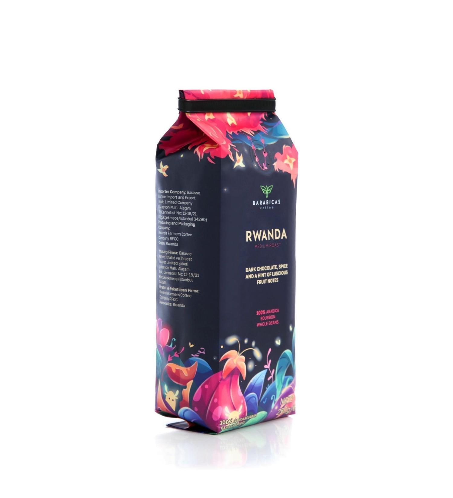 BARABICAS Rwanda 100% Arabica Bourbon - Medium Roast - Coffee Beans - 250gr - Buy Online on GoSupps.com