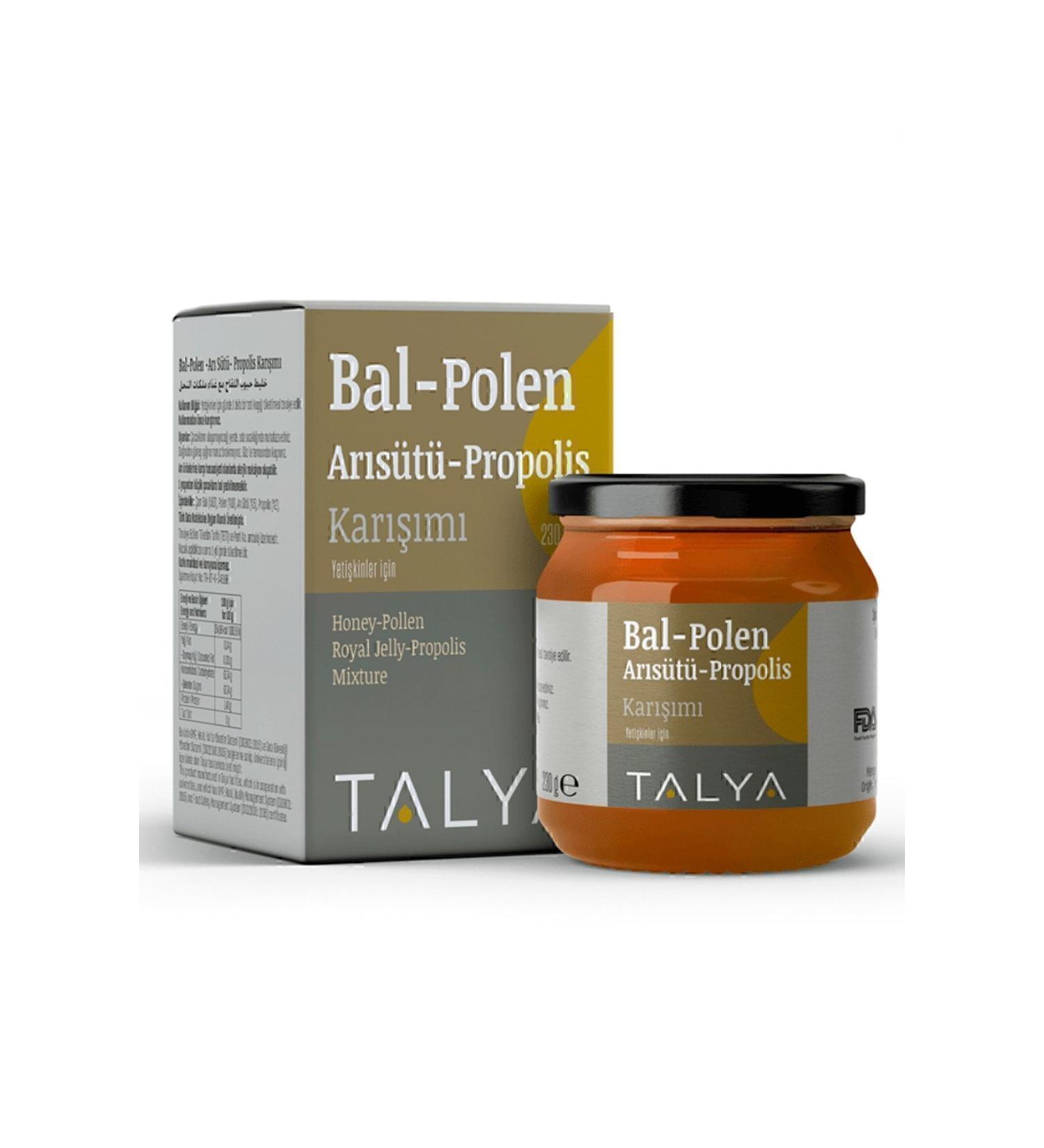Talya Honey-Pollen-Royal Jelly-Propolis Mixture (For Adults) 230 gr - Buy Online on GoSupps.com