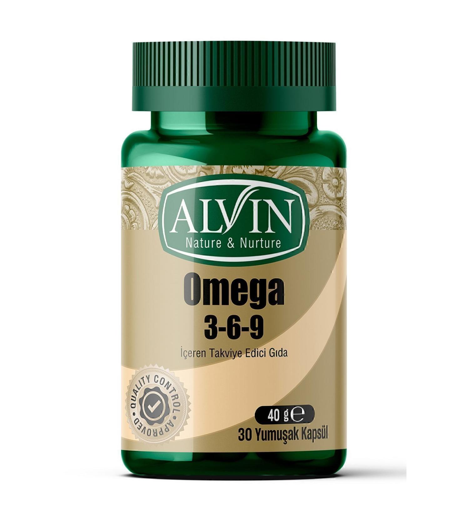 Alvin Omega 3-6-9 Containing Supplementary Food Fish Oil Epa And Dha 30 Softgels - Buy Online on GoSupps.com