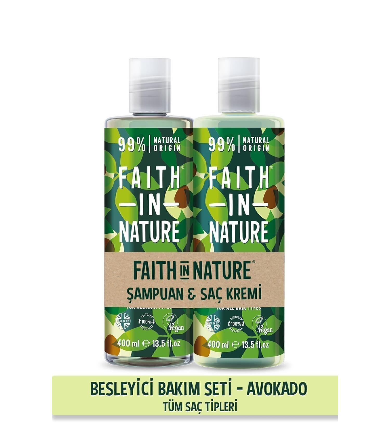 Faith In Nature Natural Nourishing Shampoo&Conditioner Avocado - Buy Online on GoSupps.com