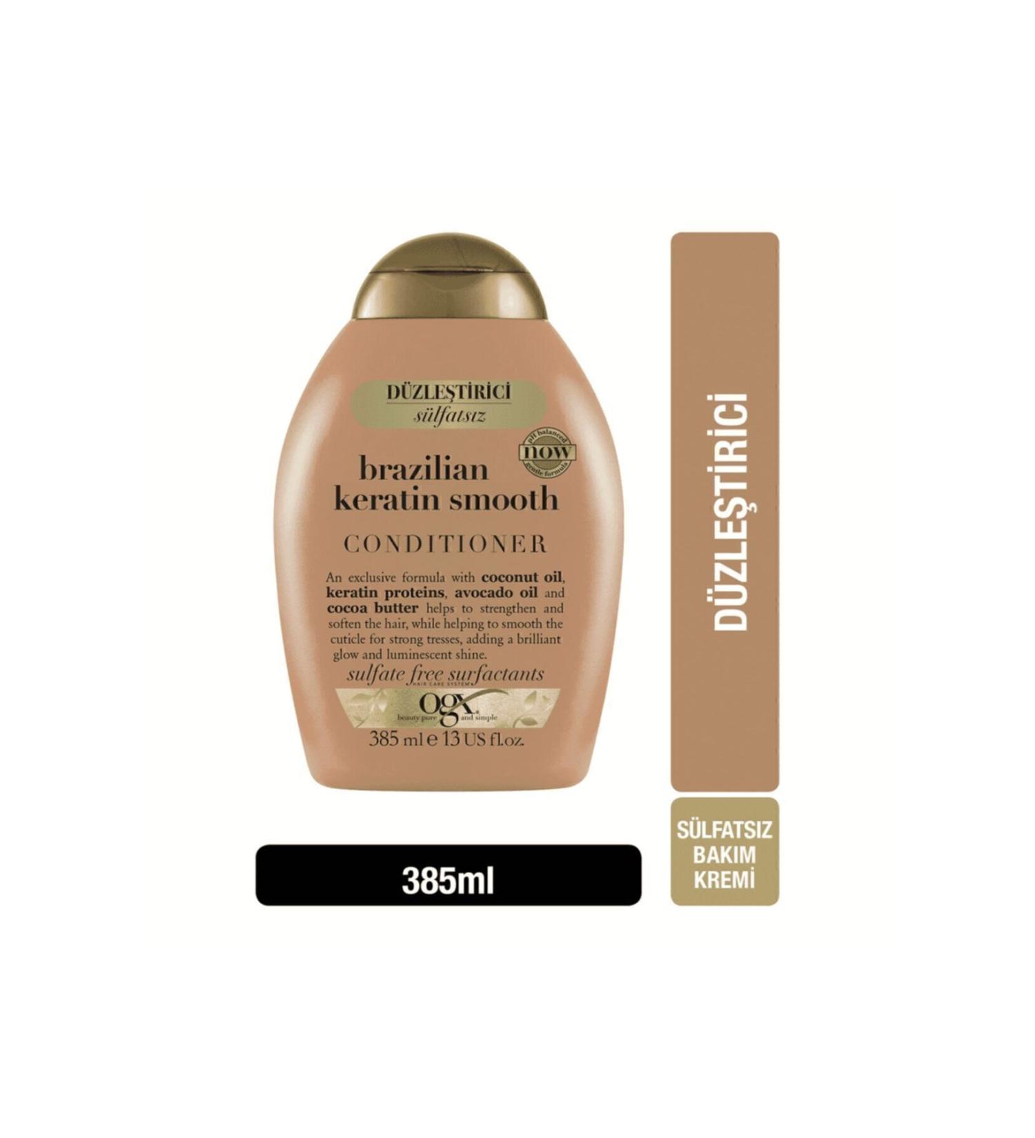 OGX Brazilian Keratin Smooth Hair Conditioner 385 ml X 2 Pieces