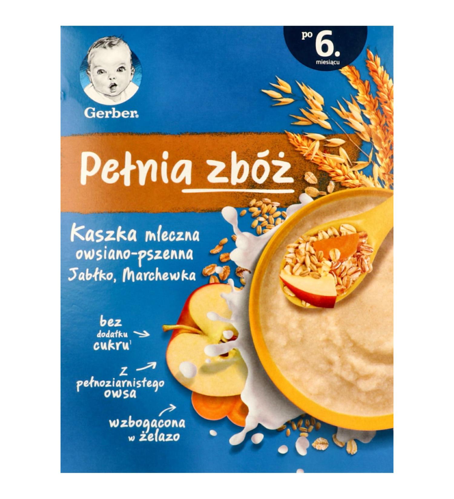 Gerber Apple Carrot Oat and Wheat Spoon Food - 6 months - 200 gr - Buy Online on GoSupps.com