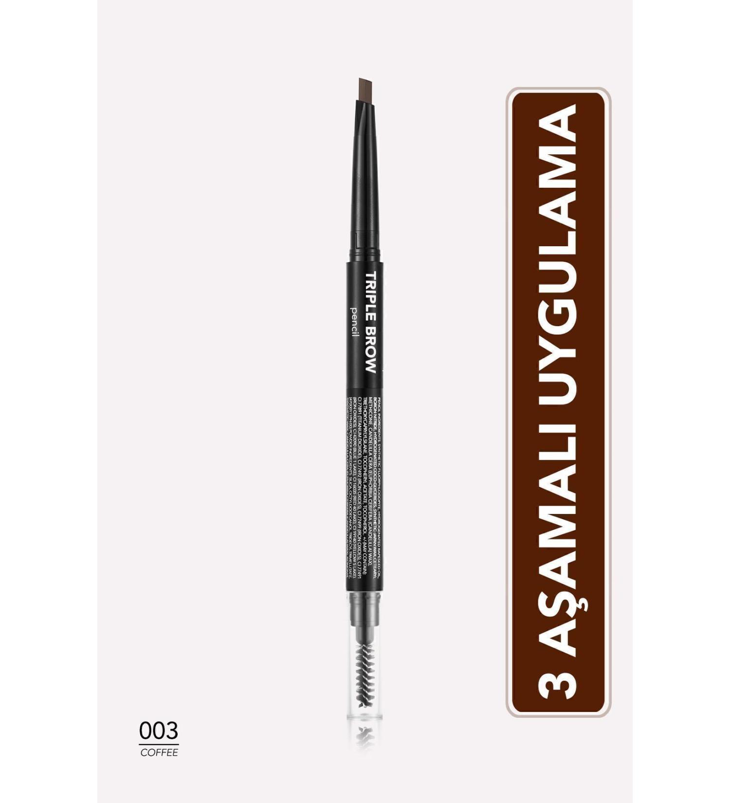 Flormar Triple Brow 3 in 1 Creamy Texture Eyebrow Makeup Pencil - Buy Online on GoSupps.com