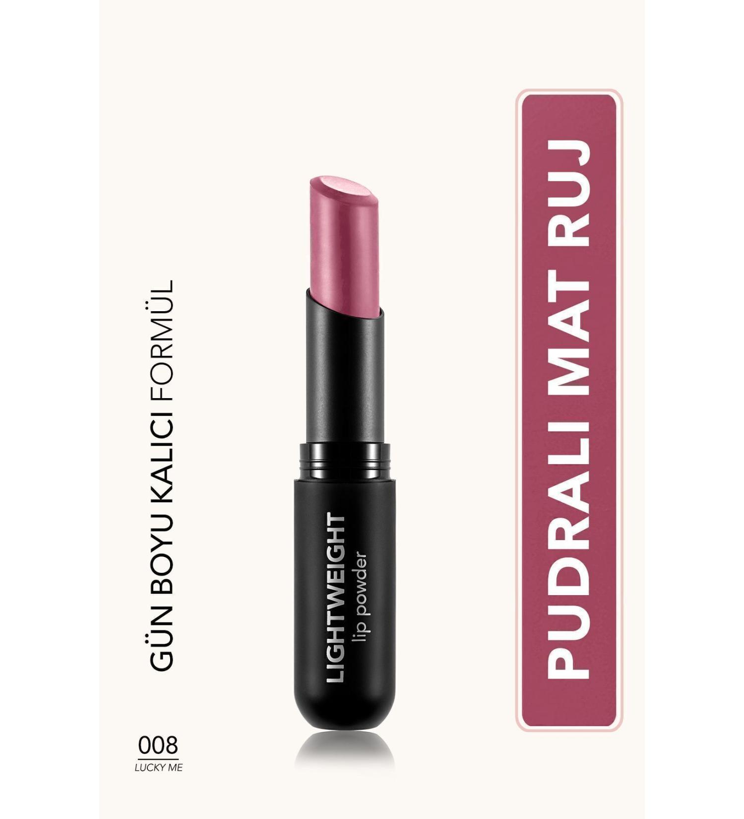 Flormar Ultra Light Matte Lipstick (ICY DARK PINK) - Lightweight Lip Powder - 008 Lucky Me - 8682536061780 - Buy Online on GoSupps.com