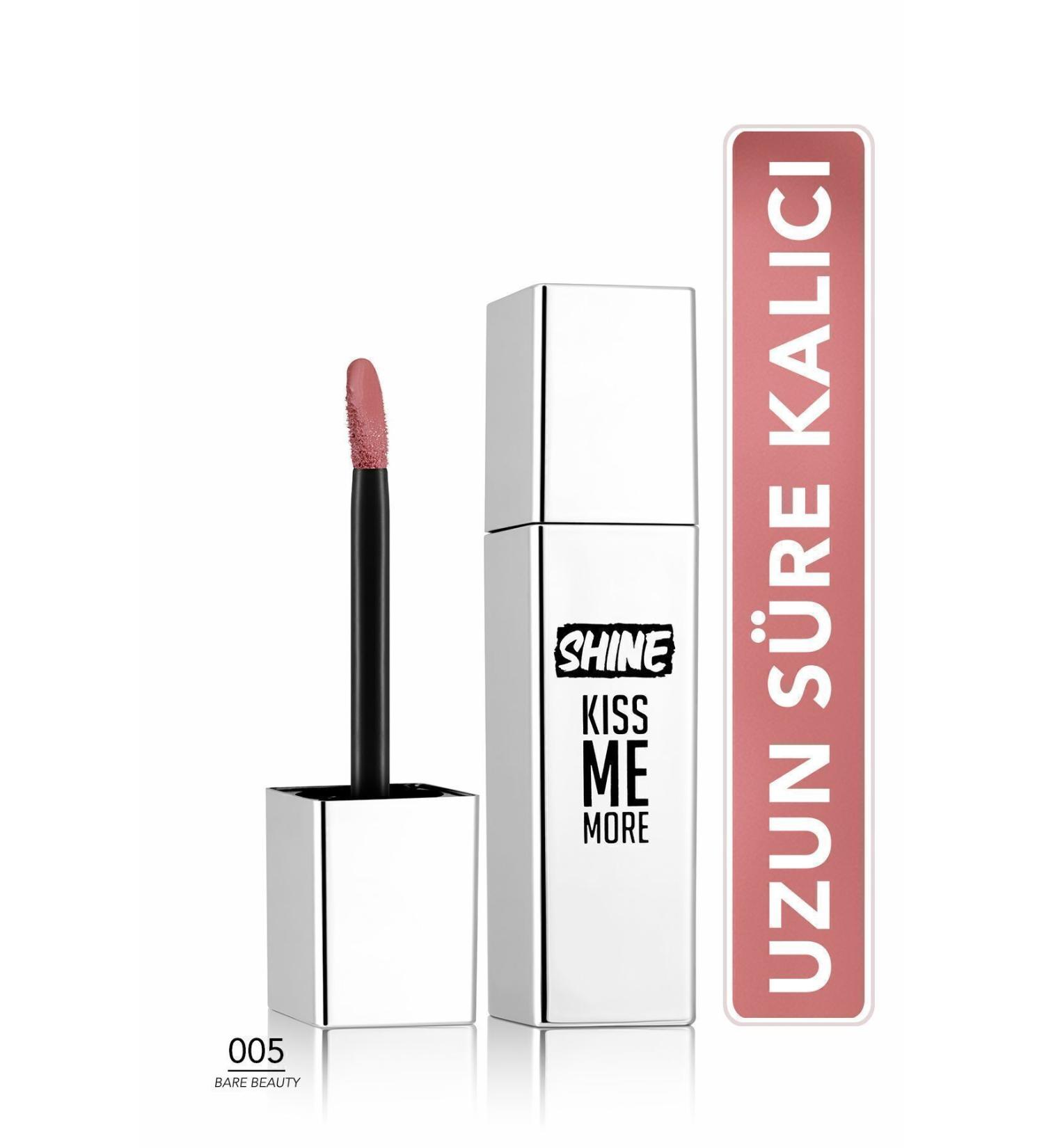 Flormar Permanent Shine Liquid Lipstick (LIGHT ROSE DRY) - Shine Kiss Me More Lls - 005 Bare Beauty - 8682536083751 - Buy Online on GoSupps.com