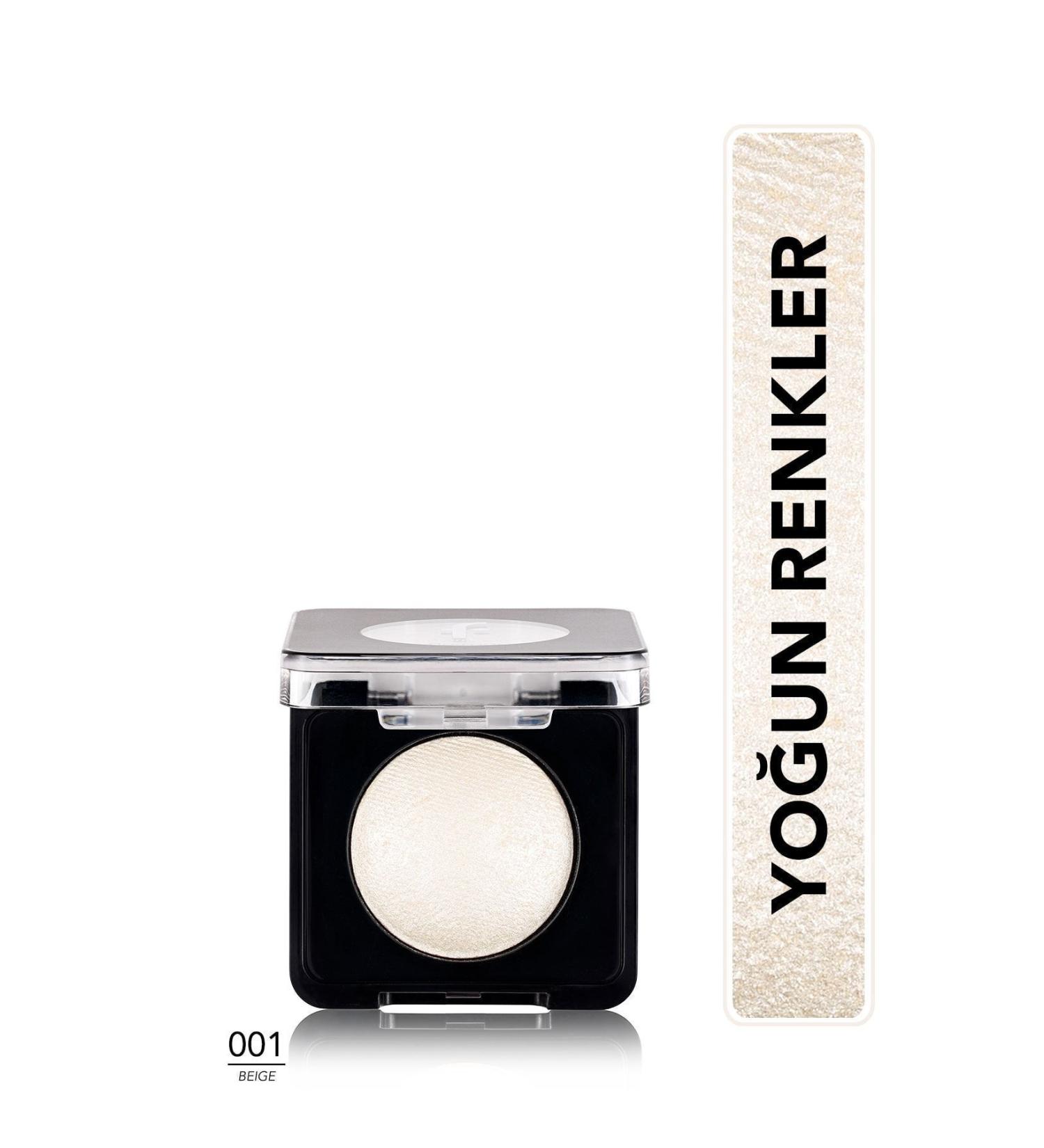 Flormar Intense Shiny Eyeshadow - Baked Eyeshadow -001 Beige- 8682536052344 - Buy Online on GoSupps.com