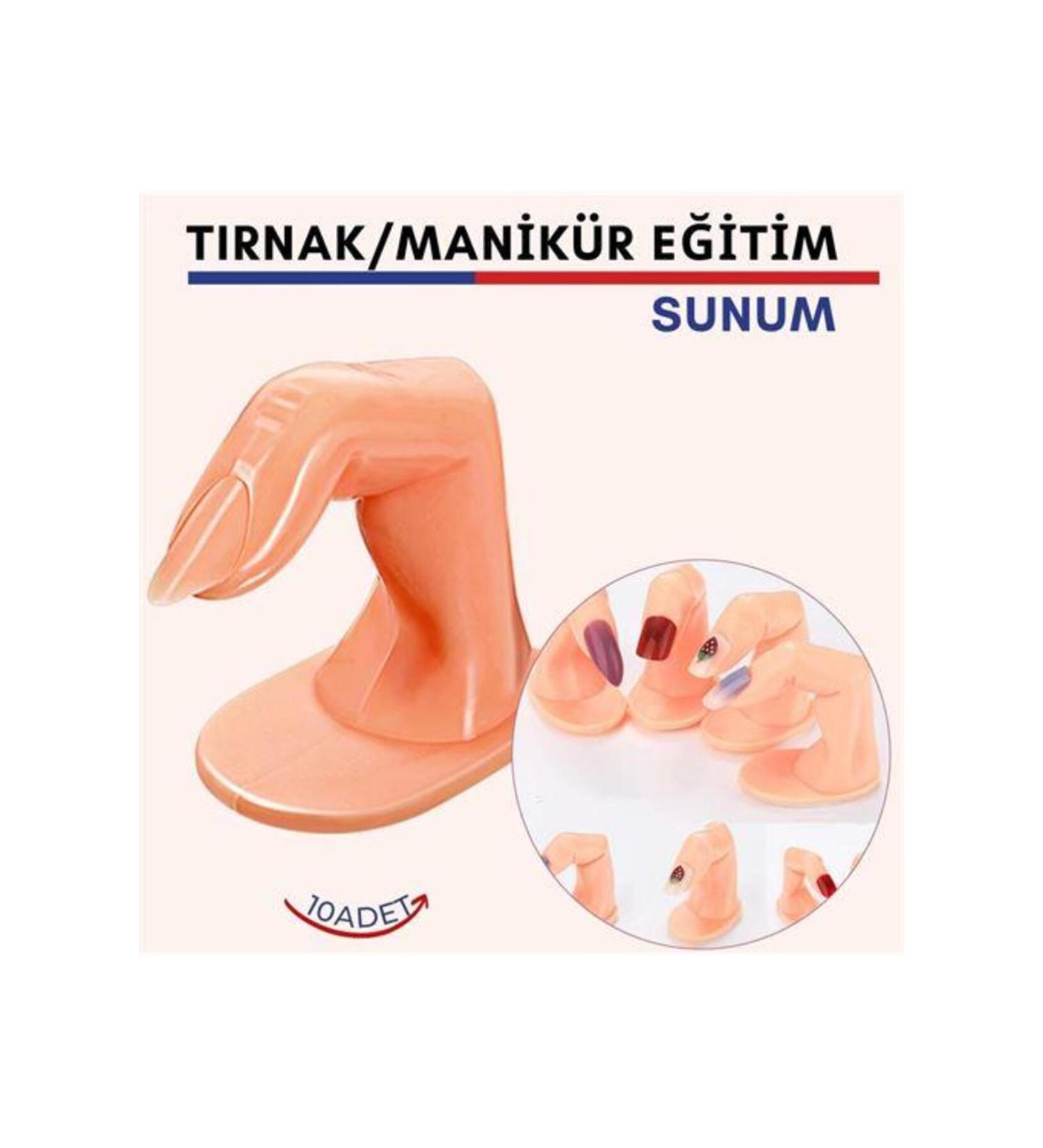 Cepahir TransForMacion Prosthetic Nail Manicure Training and Presentation Fingers 10 pcs 718235