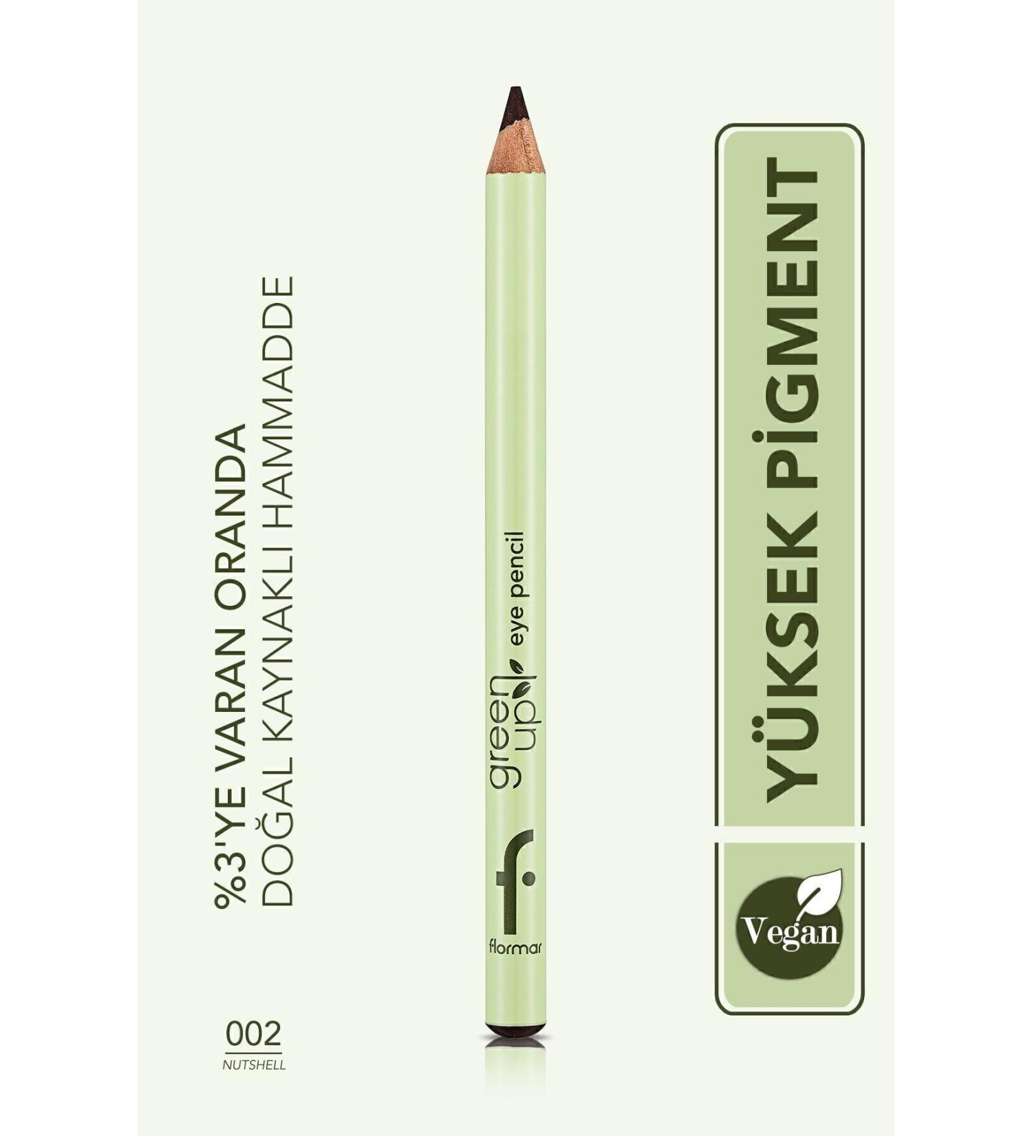 Flormar Intense Pigmented Soft Texture Vegan Eye Pencil-green Up Eye Pencil-002 Nutshell-4251903322300 - Buy Online on GoSupps.com