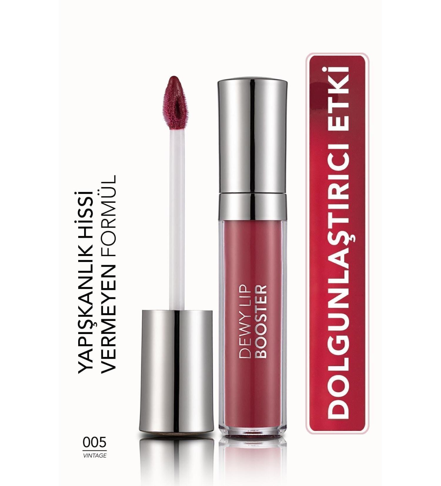 Flormar Plumping Lip Gloss (DARK PINK) - Dewy Lip Booster - 005 Vintage - 8690604619078 - Buy Online on GoSupps.com