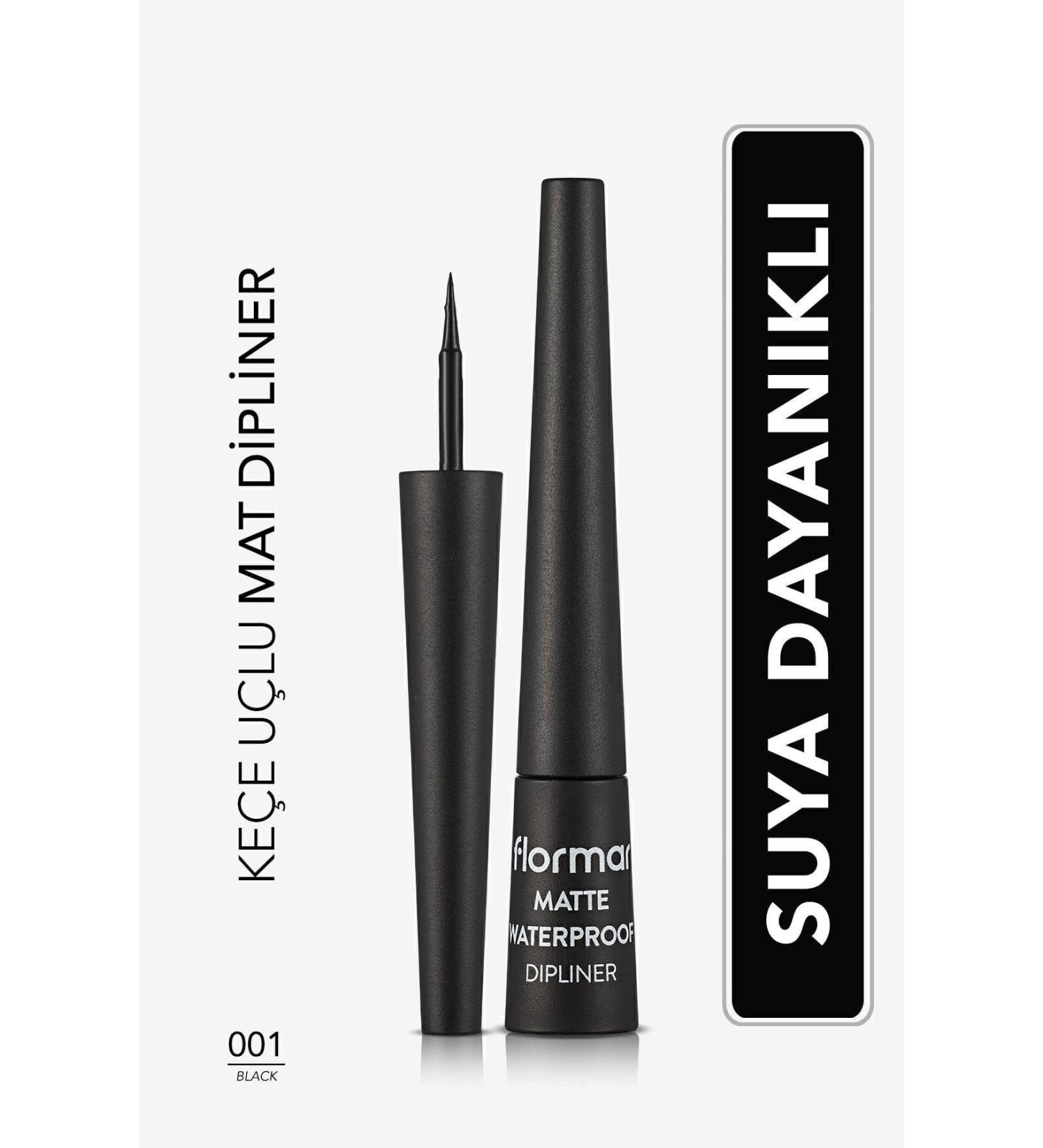 Flormar Waterproof Matte Dipliner (BLACK) - Waterproof Dipliner - 001 Black - 8690604536481 - Buy Online on GoSupps.com