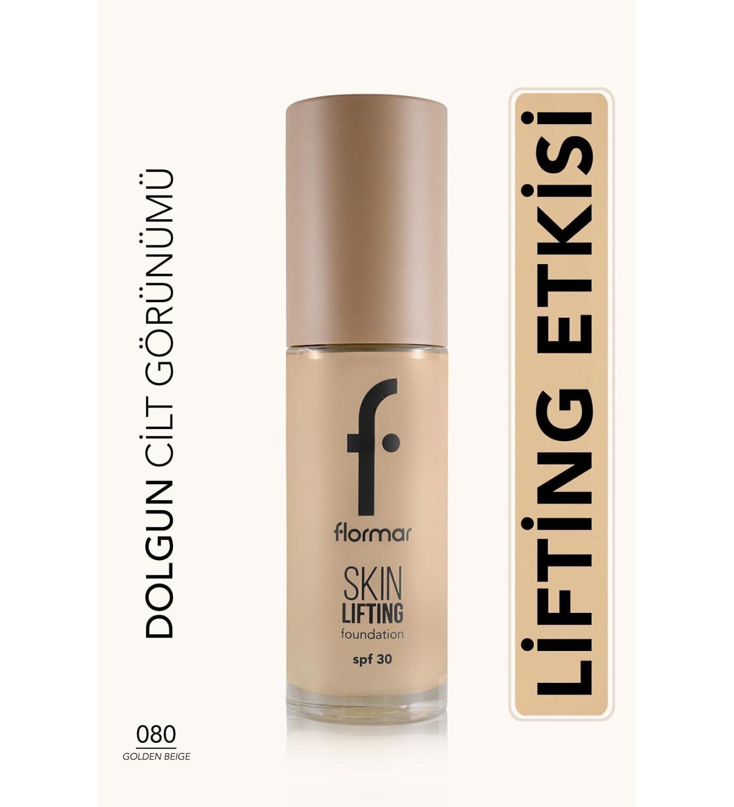 Flormar Spf30 Firming Foundation (WARM UNDERTONE) - Skin Lifting Foundation - 080 Golden Beige - 8682536059671 - Buy Online on GoSupps.com