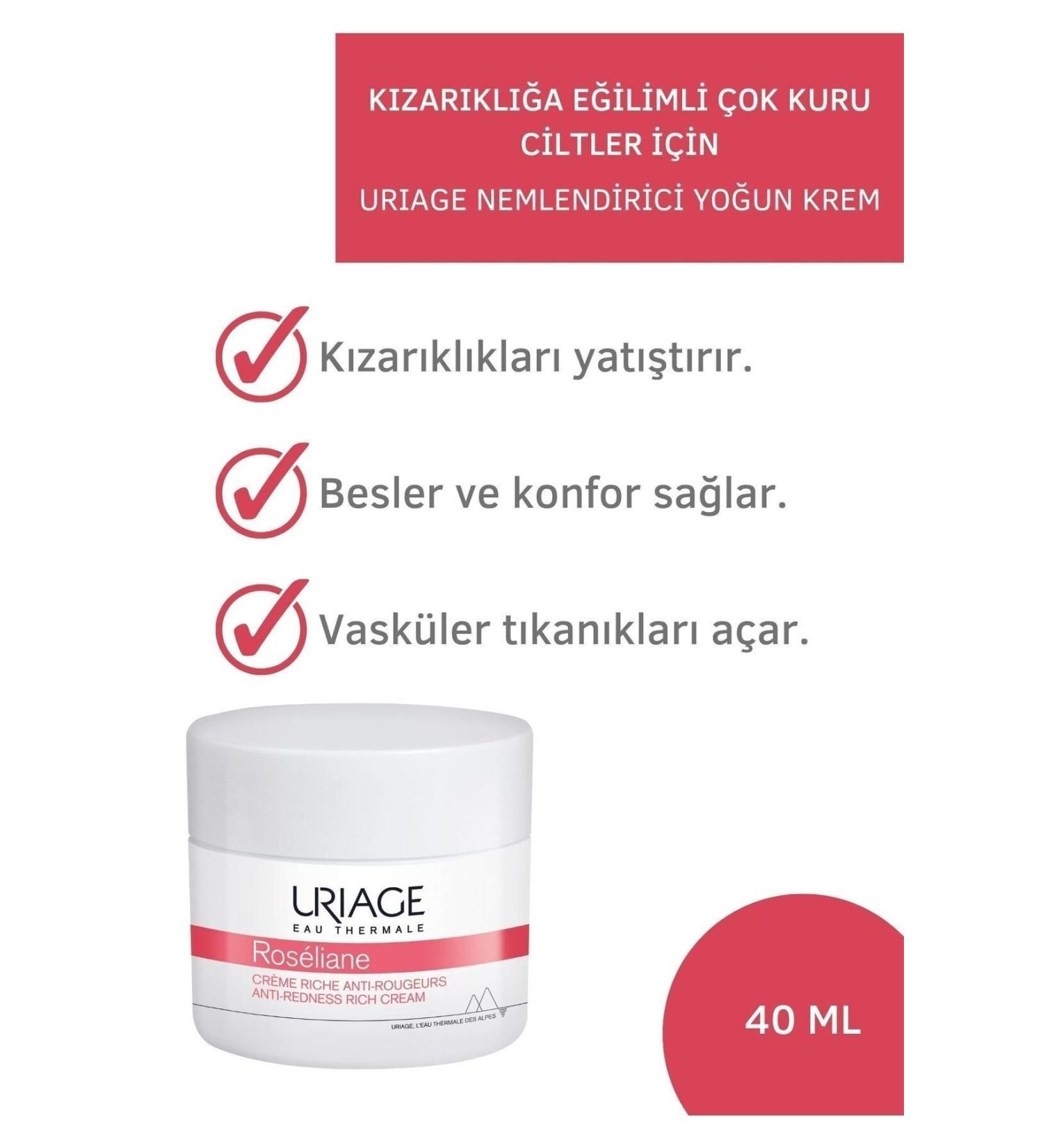 Uriage Roseliane Creme Riche 40 ml Nourishing Cream for Sensitive Skin Prone to Redness 40 ml - Buy Online on GoSupps.com