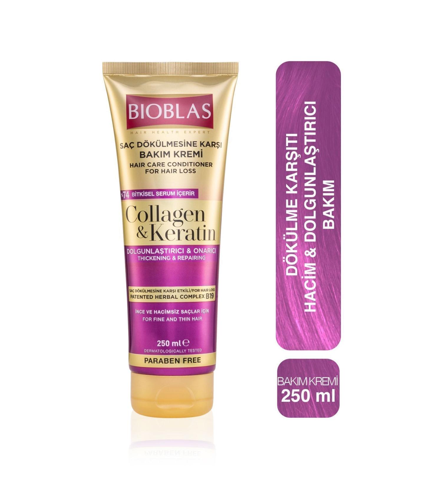 Bioblas Anti Hair Loss Care Cream 250ml Collagen&keratin - Buy Online on GoSupps.com