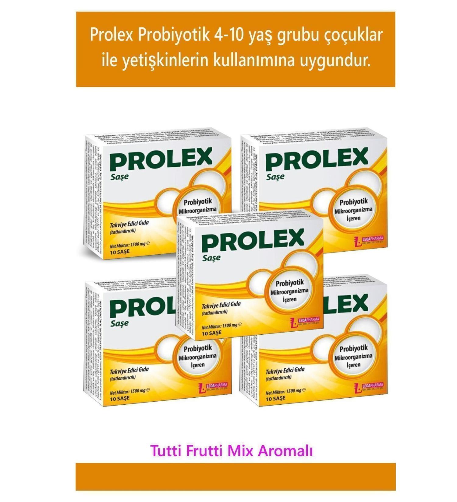 LedaPharma Prolex Probiotic 10 Sachets X5 Pieces - Buy Online on GoSupps.com