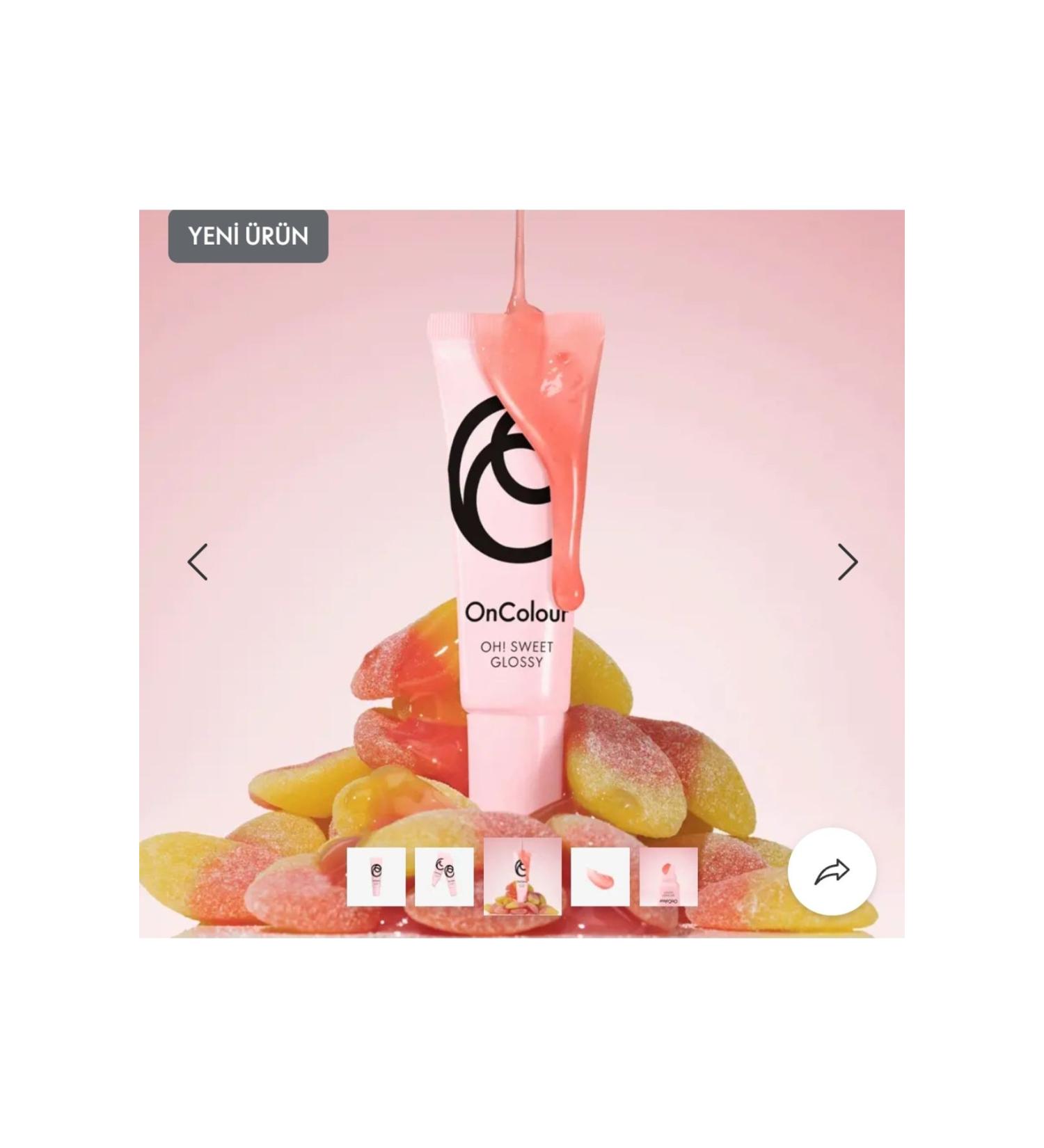Oriflame OnColour Oh! Sweet Glossy Lip Gloss peach candy - Buy Online on GoSupps.com