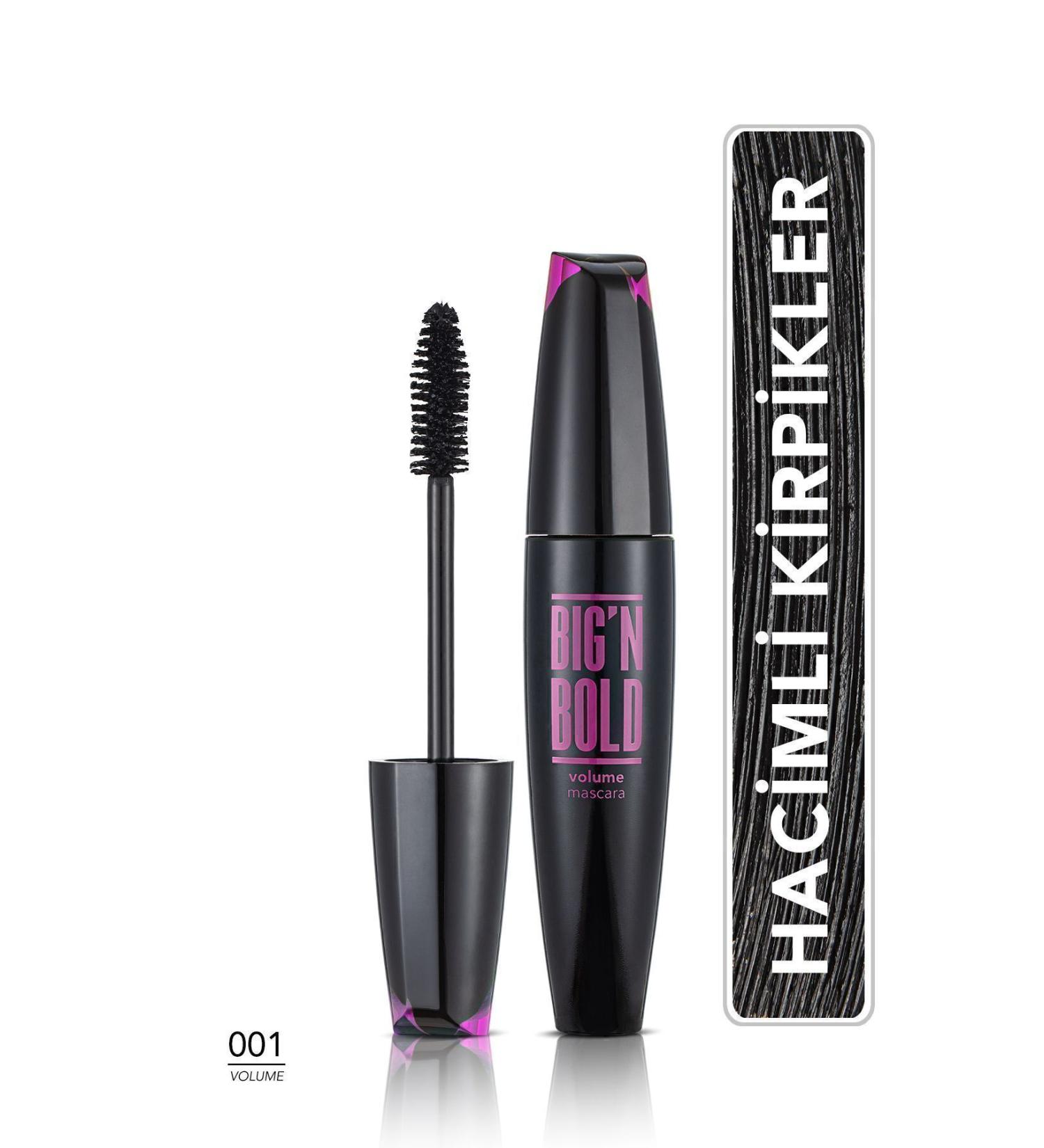 Flormar Volumizing Mascara (Black) - Big N Bold Mascara - 001 - 8682536040402 - Buy Online on GoSupps.com